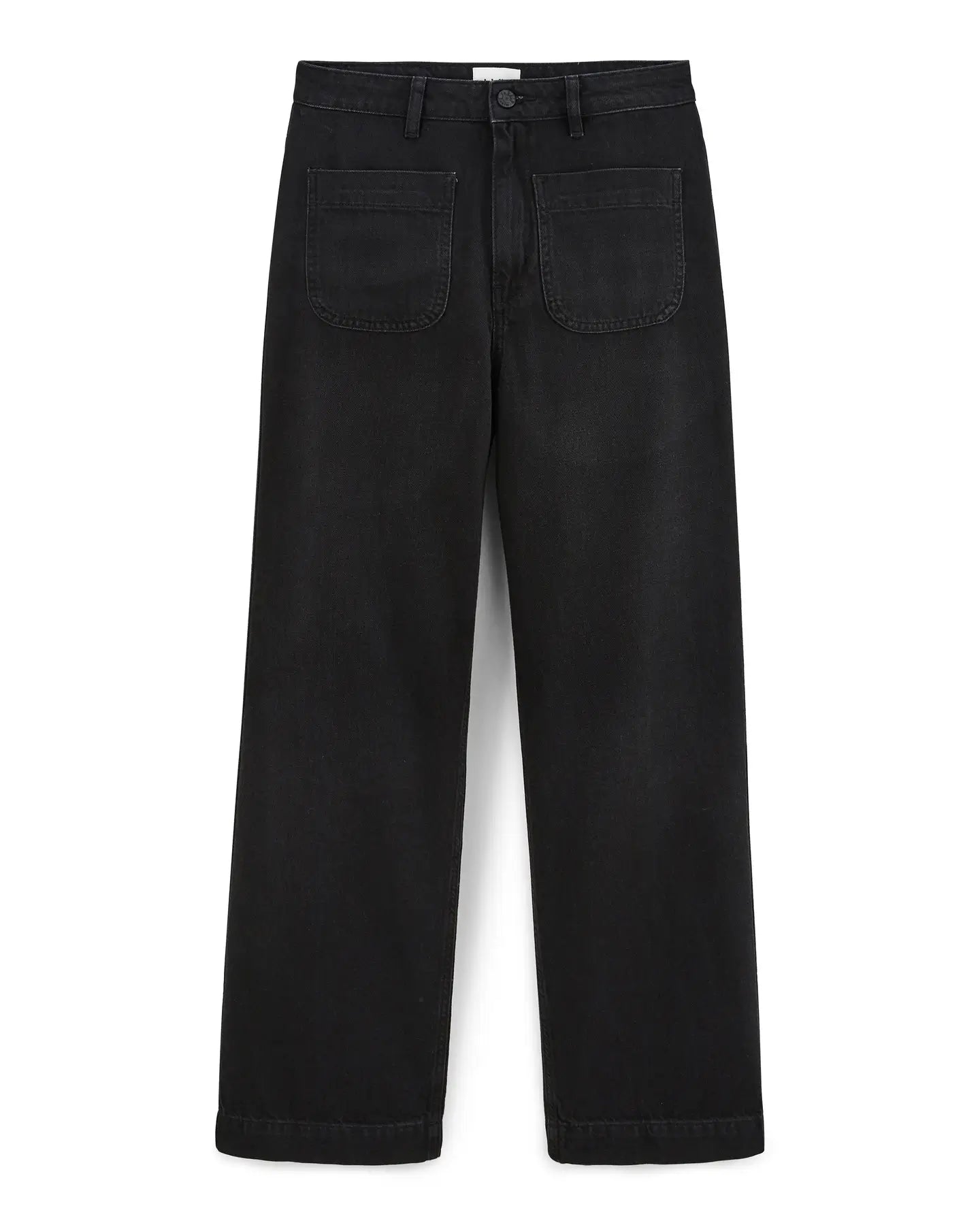 Labdip Samuel jean taille haute gris foncé coton