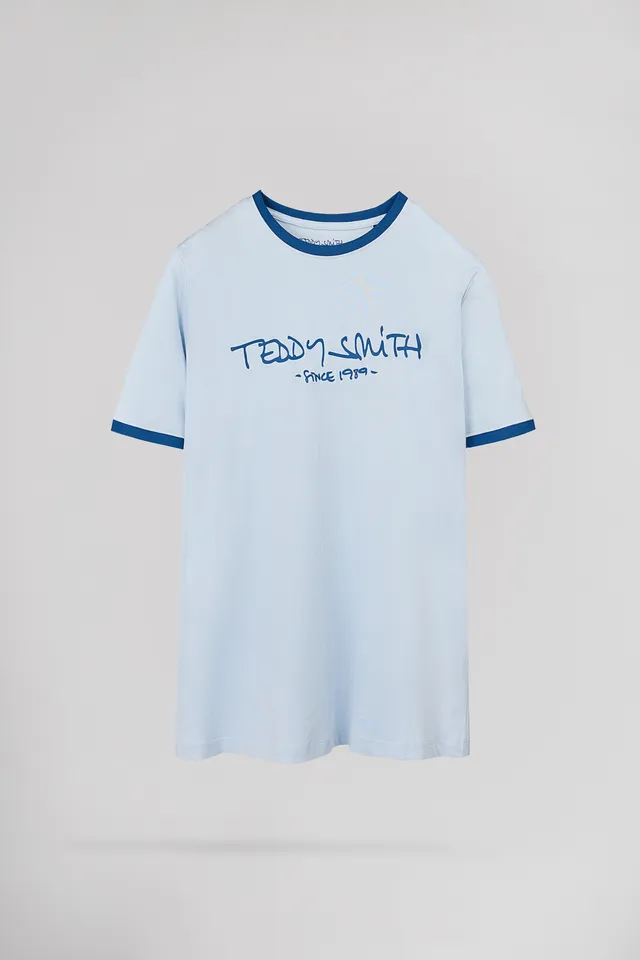 Teddy Smith Ticlass MC t-shirt pastel blue homme col rond