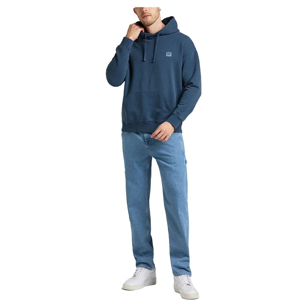 Lee Core Loose sweat capuche homme marine coton