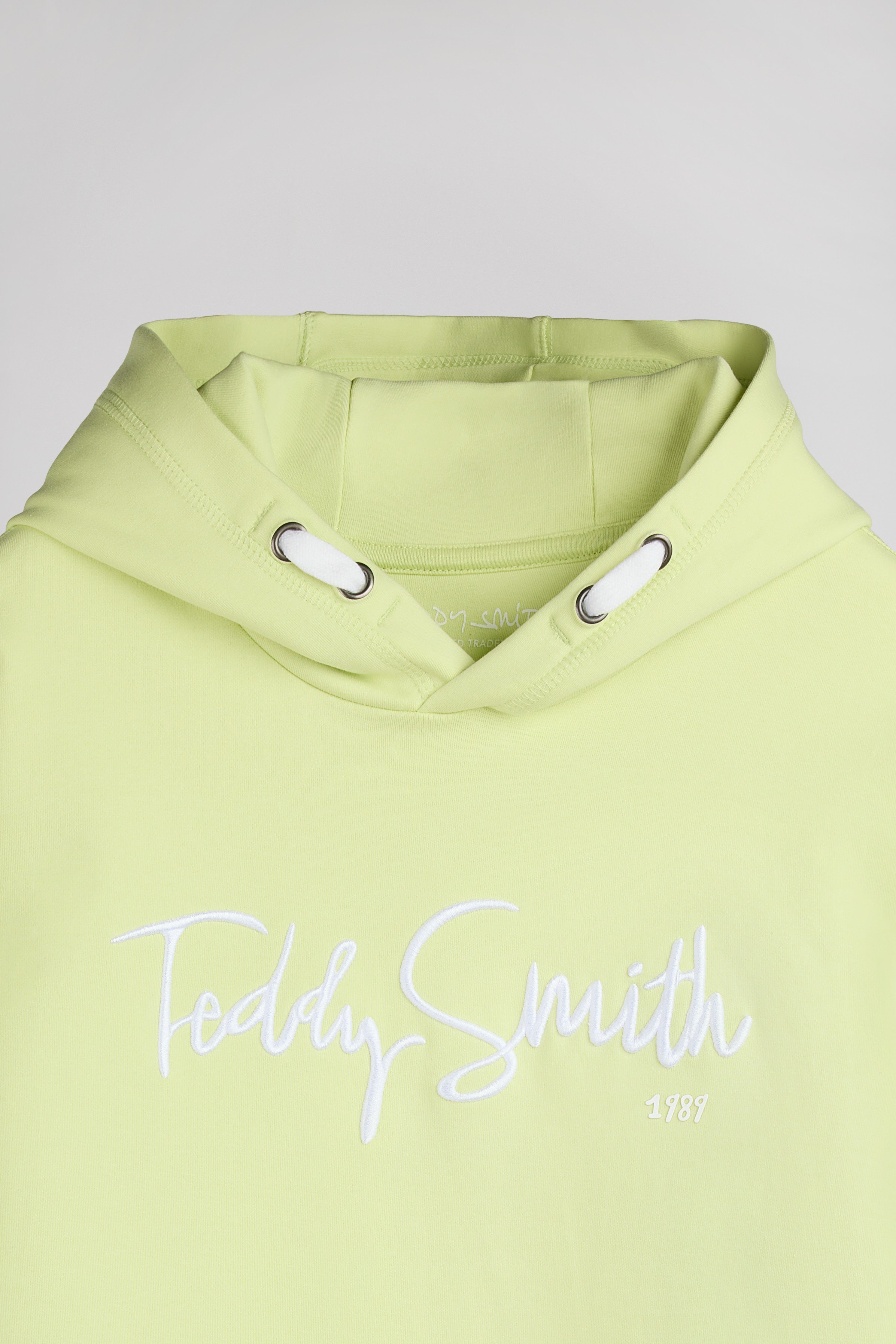 Teddy Smith S-Evry Hoody Jr sweat capuche citron pâle poche kangourou