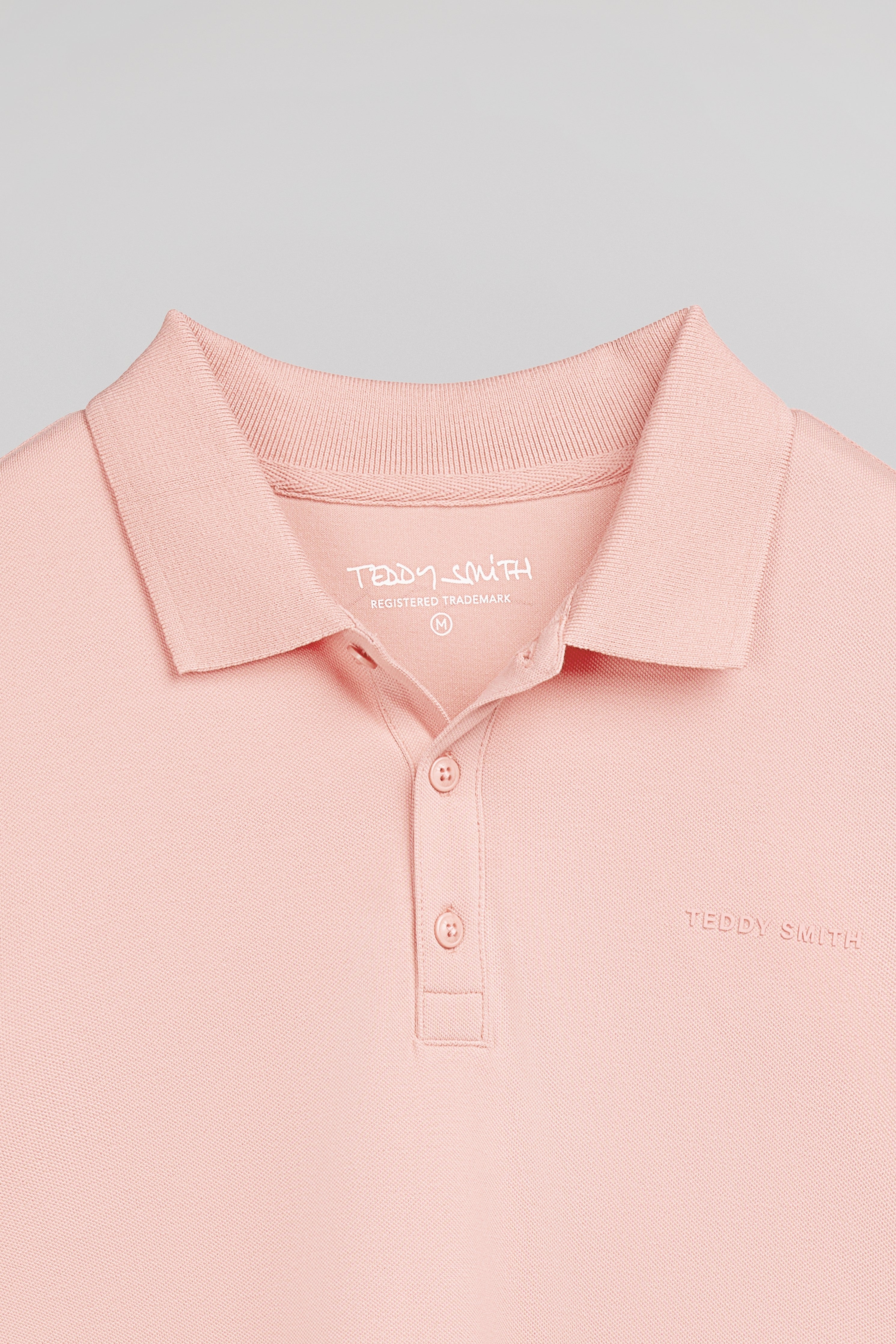 Teddy Smith P-Alban MC polo rose pastel piqué