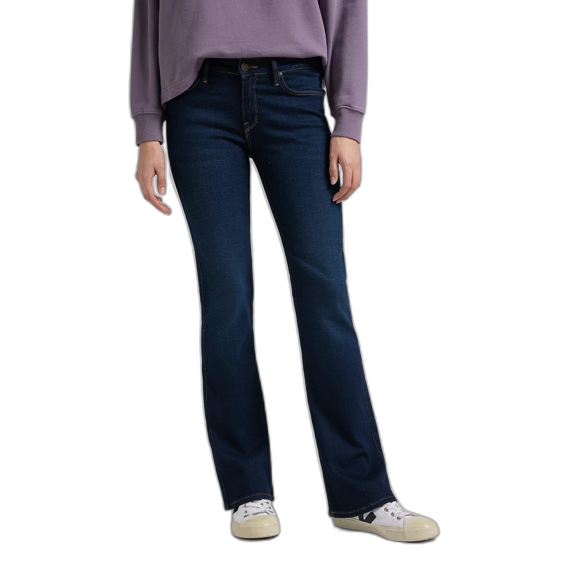 Lee Hoxie jean femme boyfriend noir taille haute