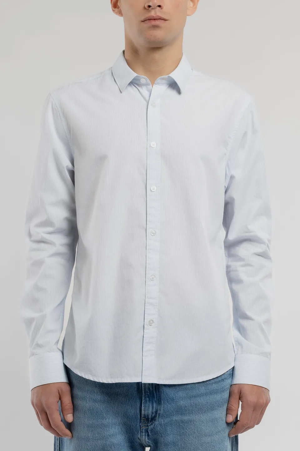 Teddy Smith Carton ML Chemise homme bleu rayé