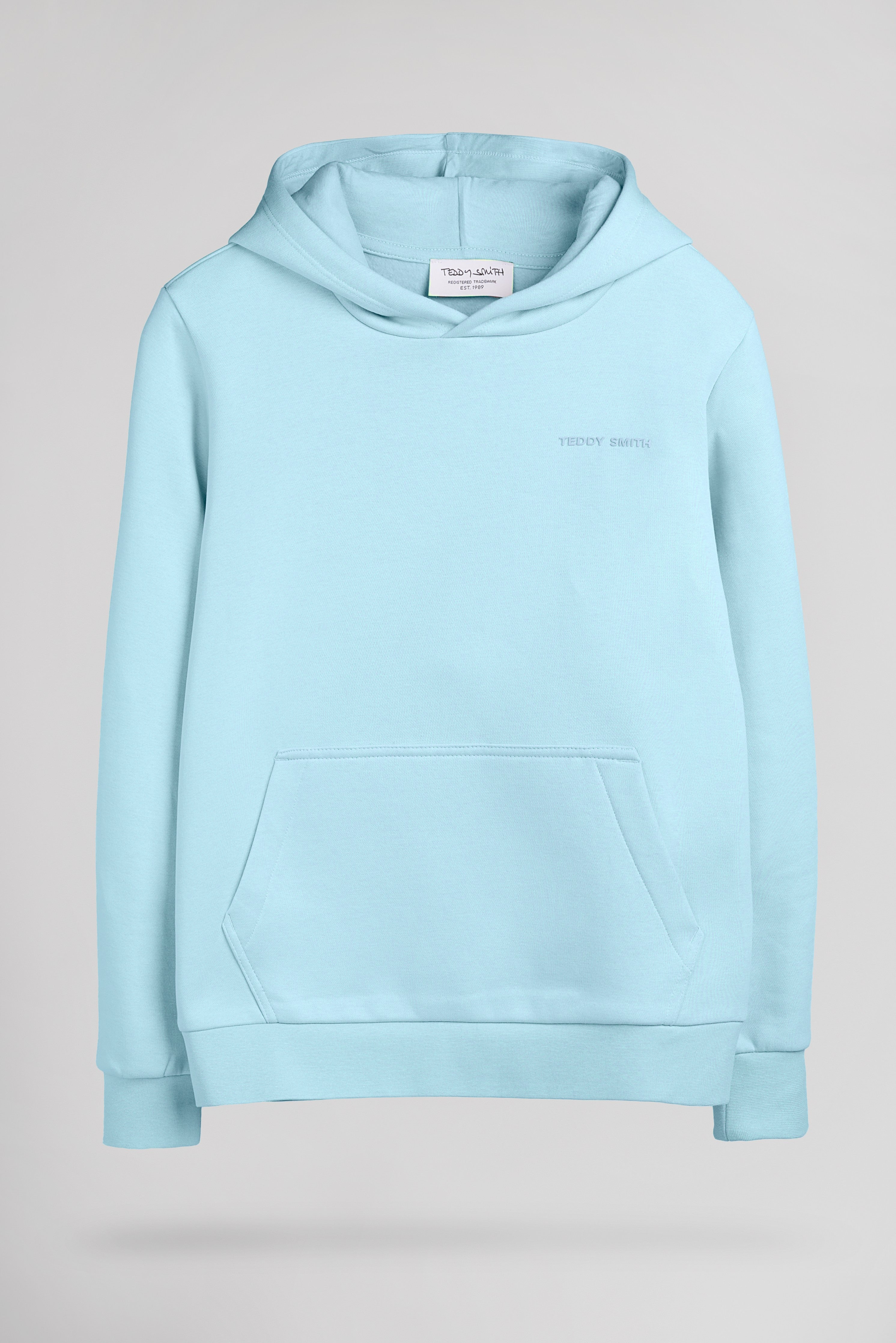 Teddy Smith S-Nark Hoody JR sweat capuche bleu lagon