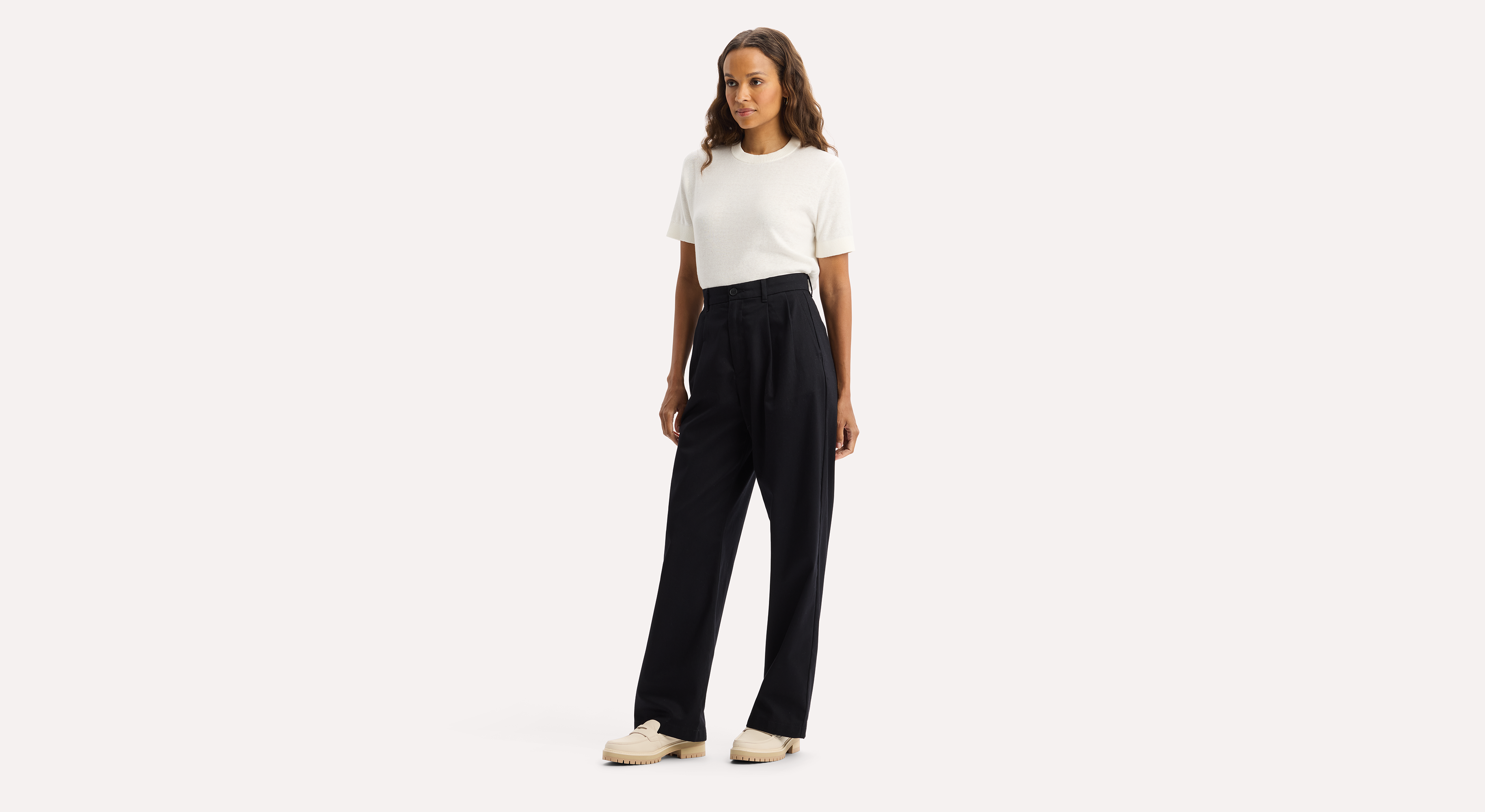 Dockers Signature pantalon chino noir taille haute large