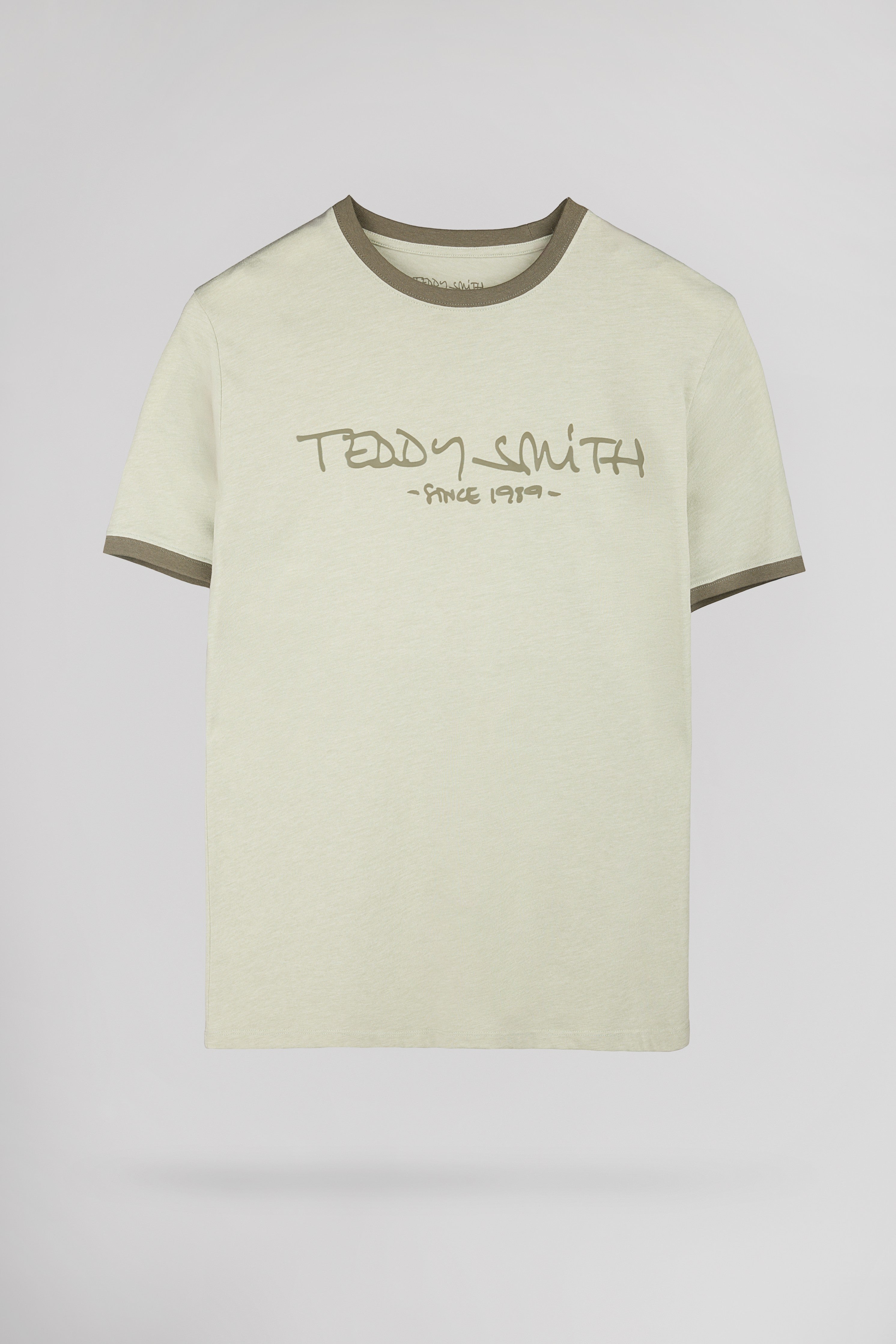 Teddy Smith Ticlass MC t-shirt col rond vert sauge manches courtes