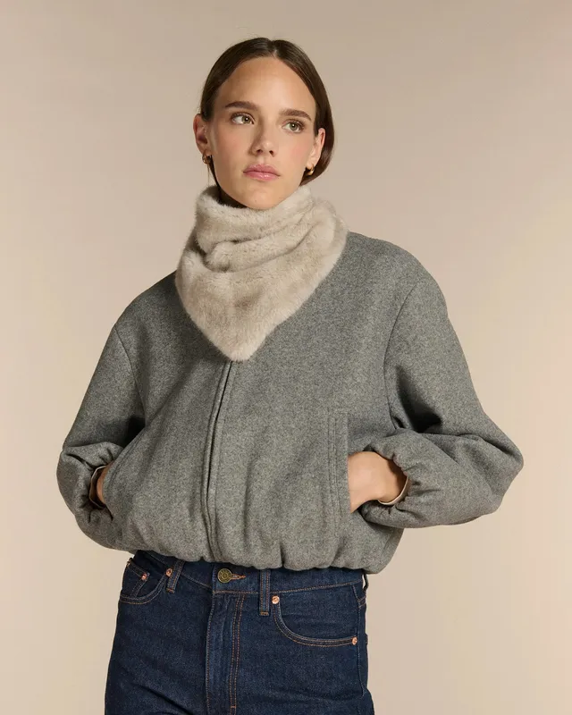 Labdip Alexis bandana fausse fourrure mink Megève