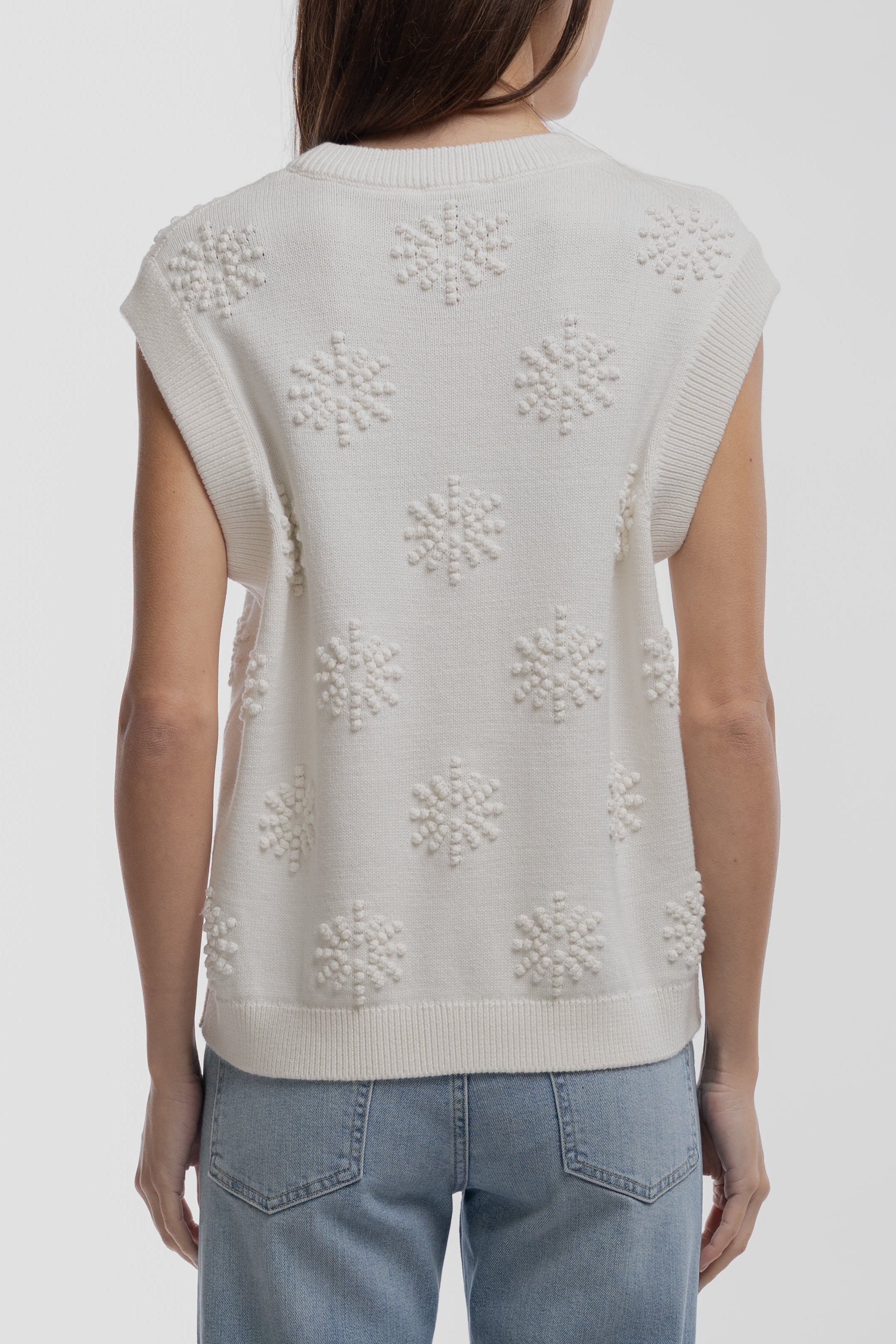Teddy Smith P-Eva pull middle white motif soleil coton
