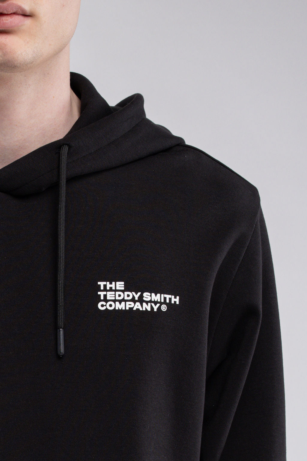 Teddy Smith S-Company Hoody sweat capuche noir interlock