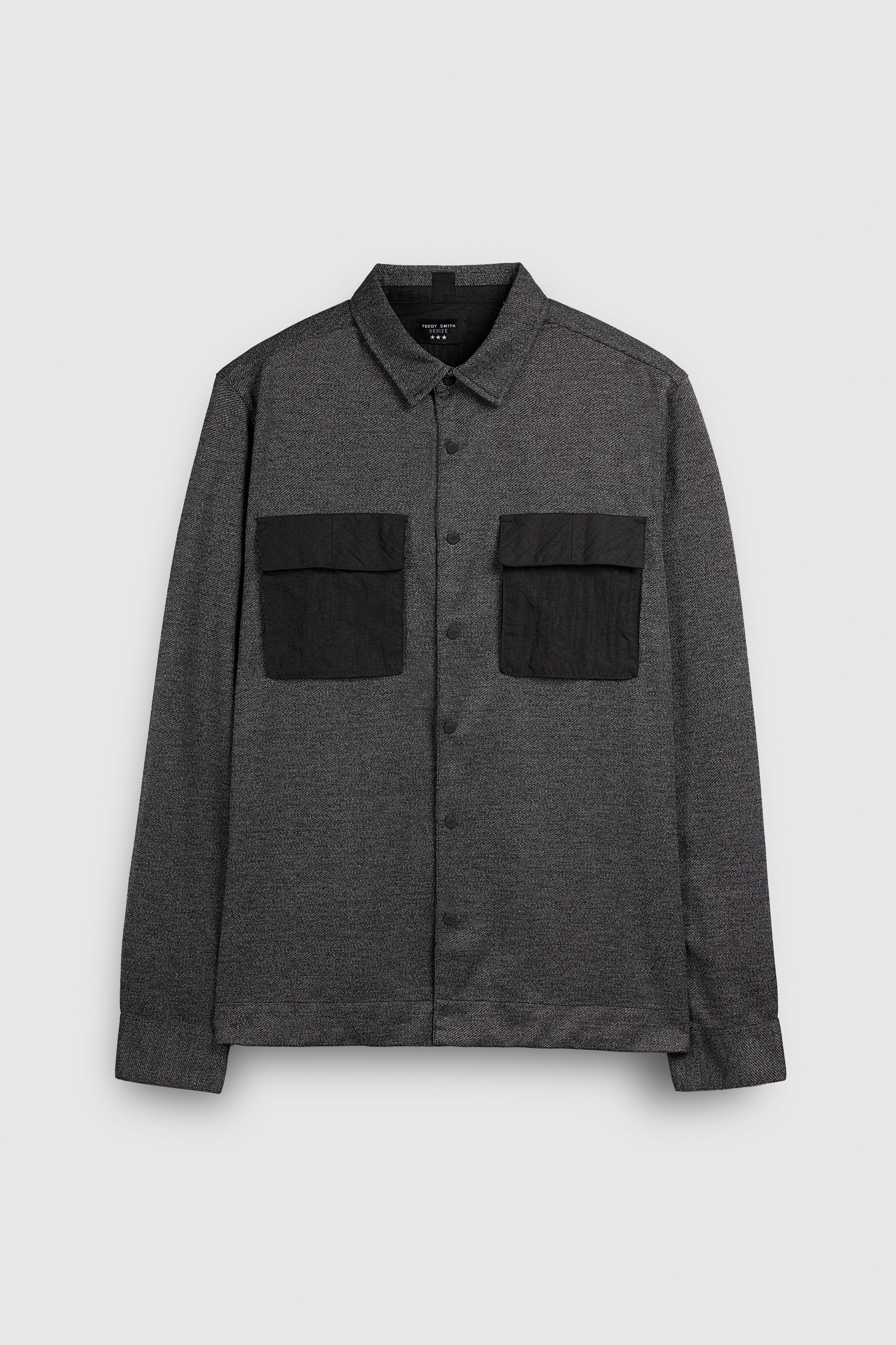 Teddy Smith C-William ML chemise homme noir coupe décontractée