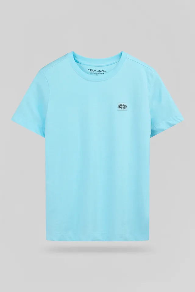 Teddy Smith T-Lionel MC JR t-shirt garçon bleu lagon