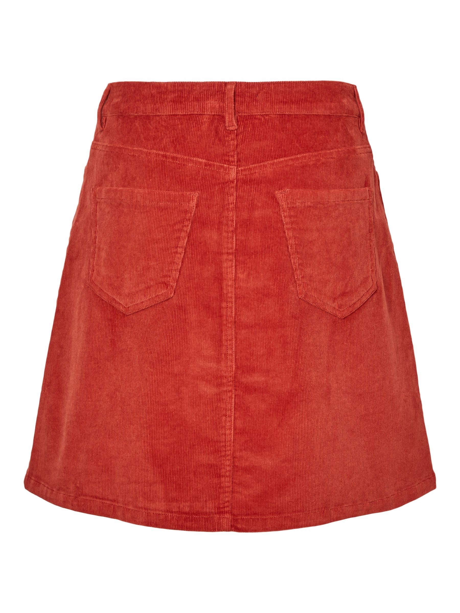 Noisy May jupe velours trapèze boutonnée coton