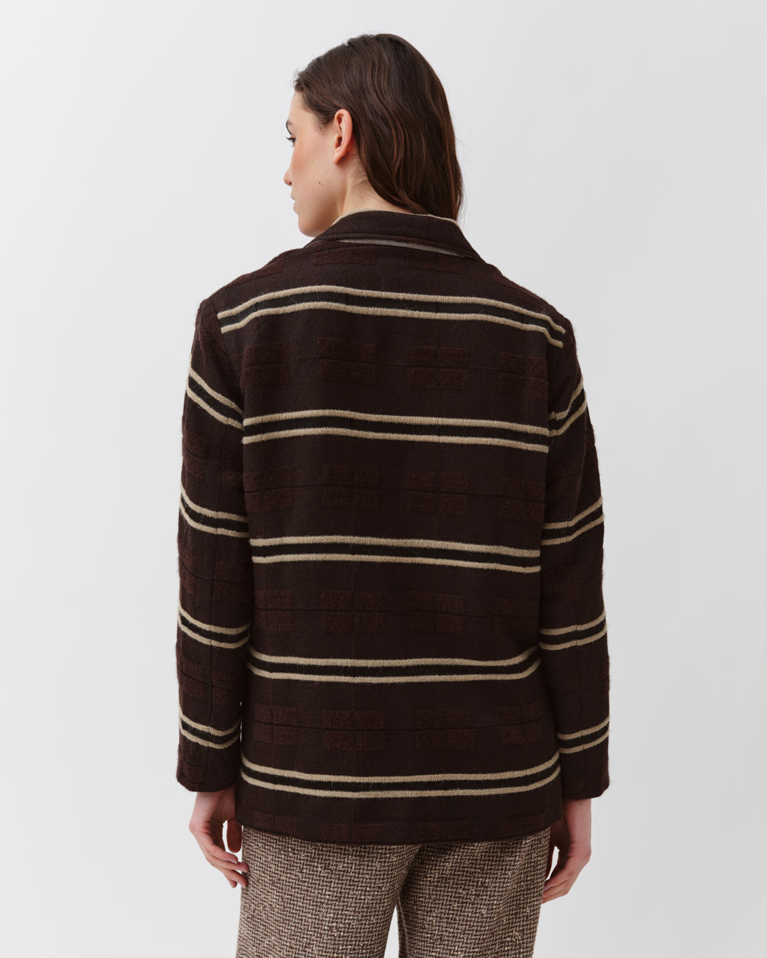 Diega Virato veste jacquard chocolat texture souple