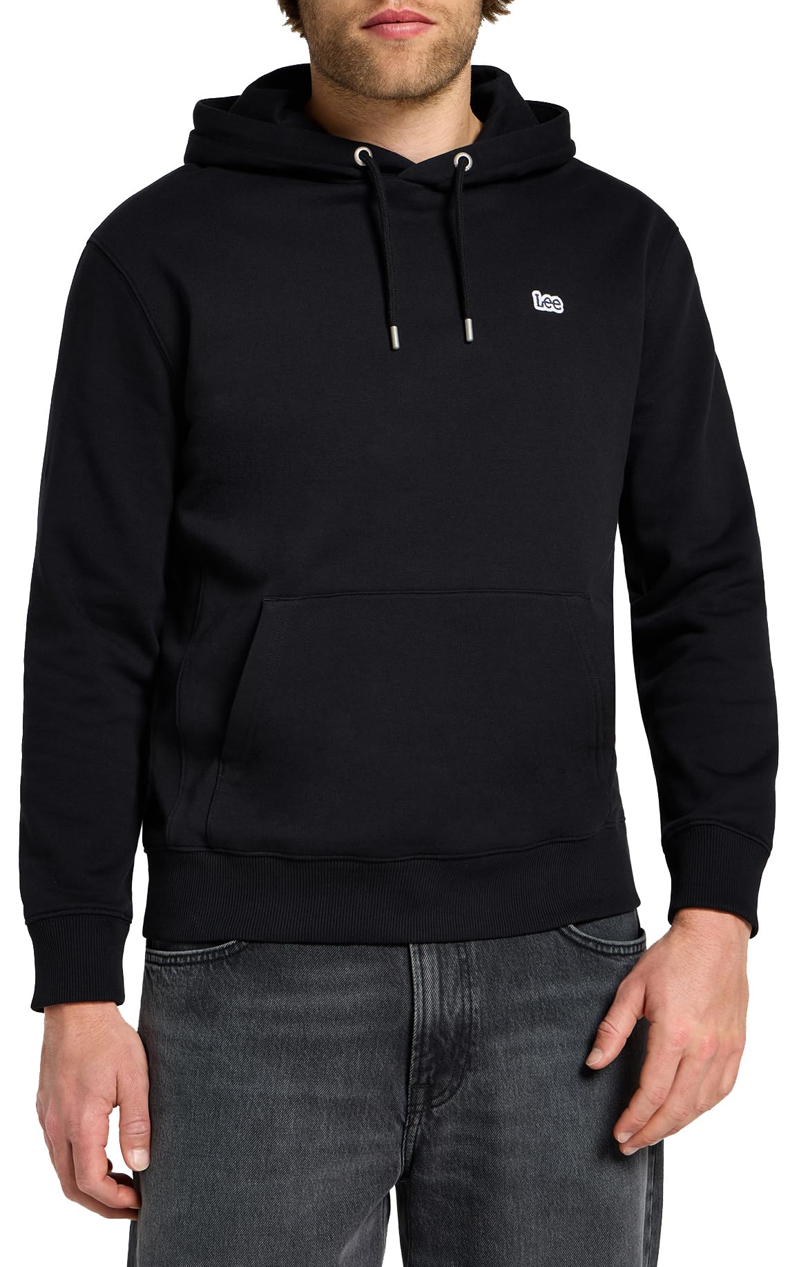 Lee Plain Hoodie sweat capuche homme noir XXL molleton