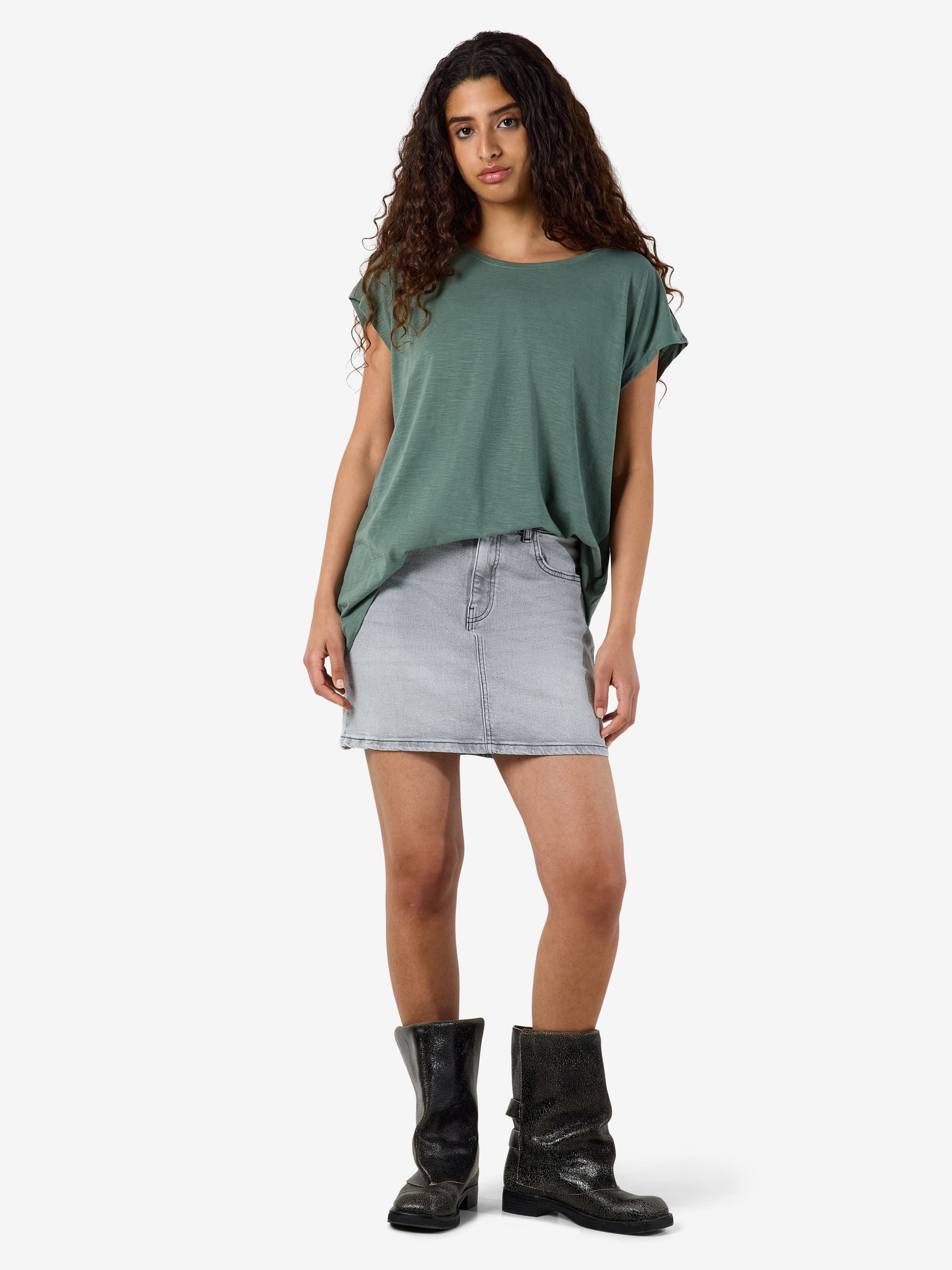 Noisy May Mathilde t-shirt oversize coton bio long