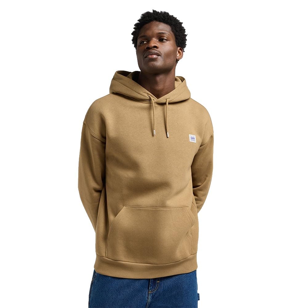 Lee Ww Hoodie sweat homme écru capuche coupe décontractée