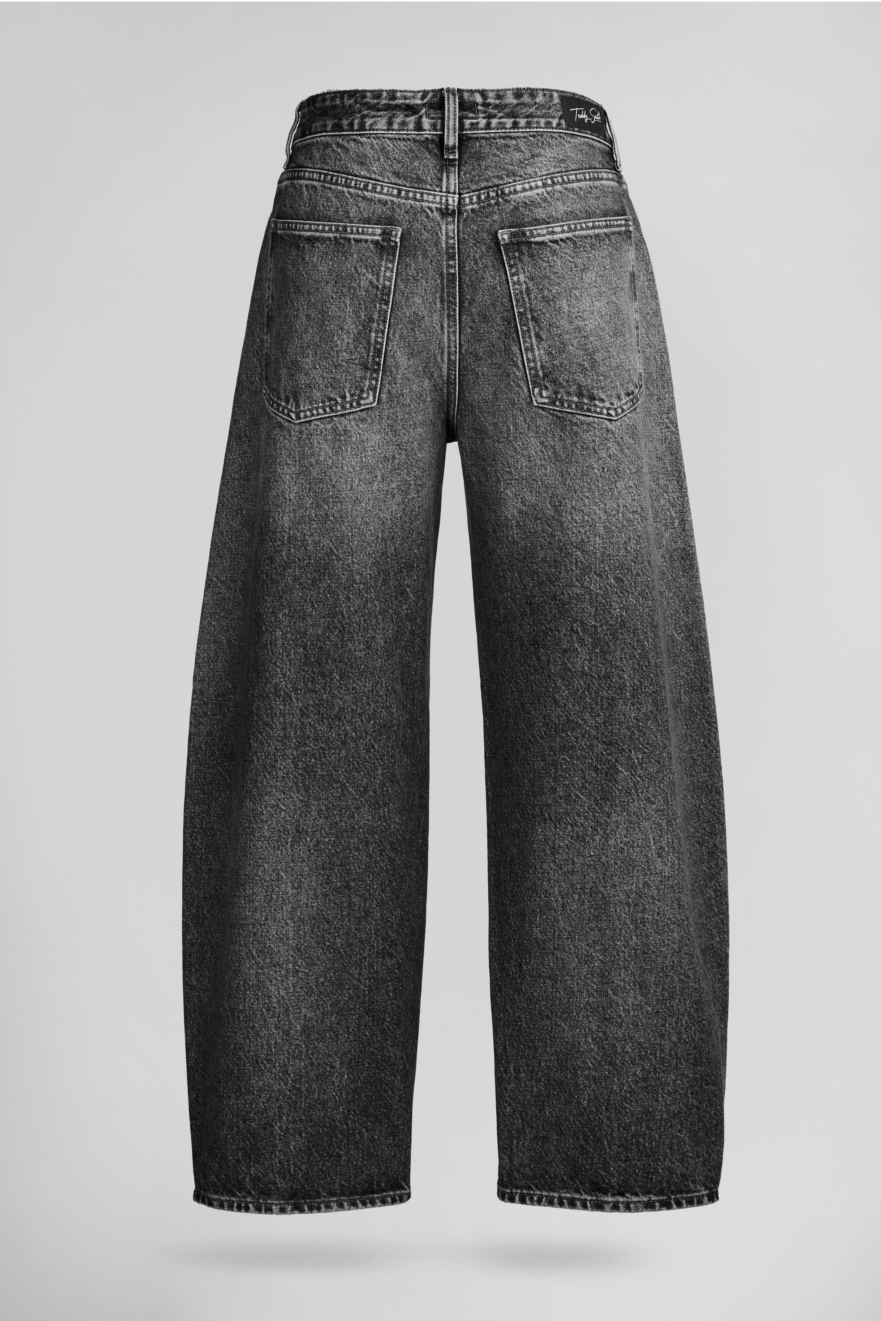 Teddy Smith Bea Black Used jean barrel femme coton