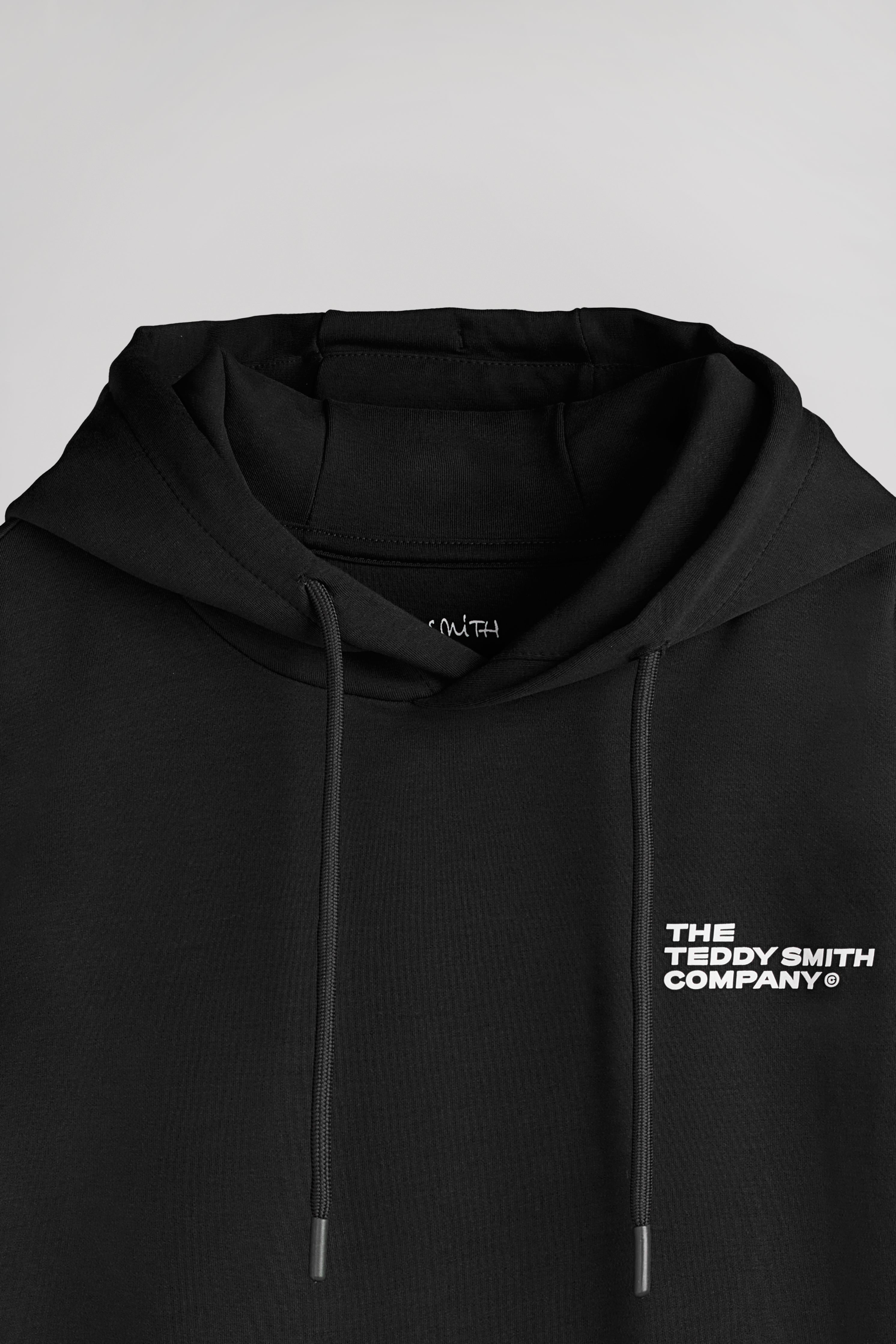 Teddy Smith S-Company Hoody sweat capuche noir interlock