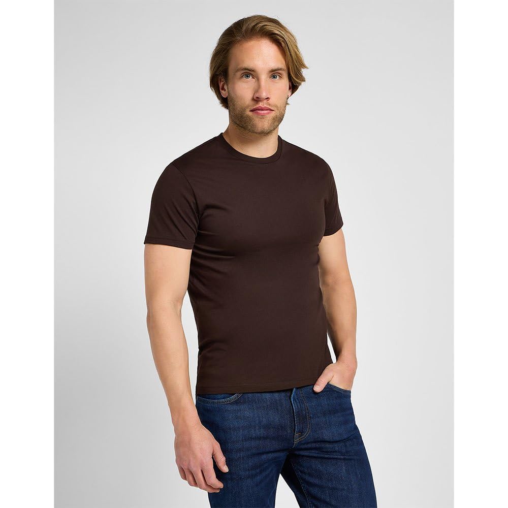 Lee Twin Pack Crew t-shirt homme M lot 2 olive coupe ajustée
