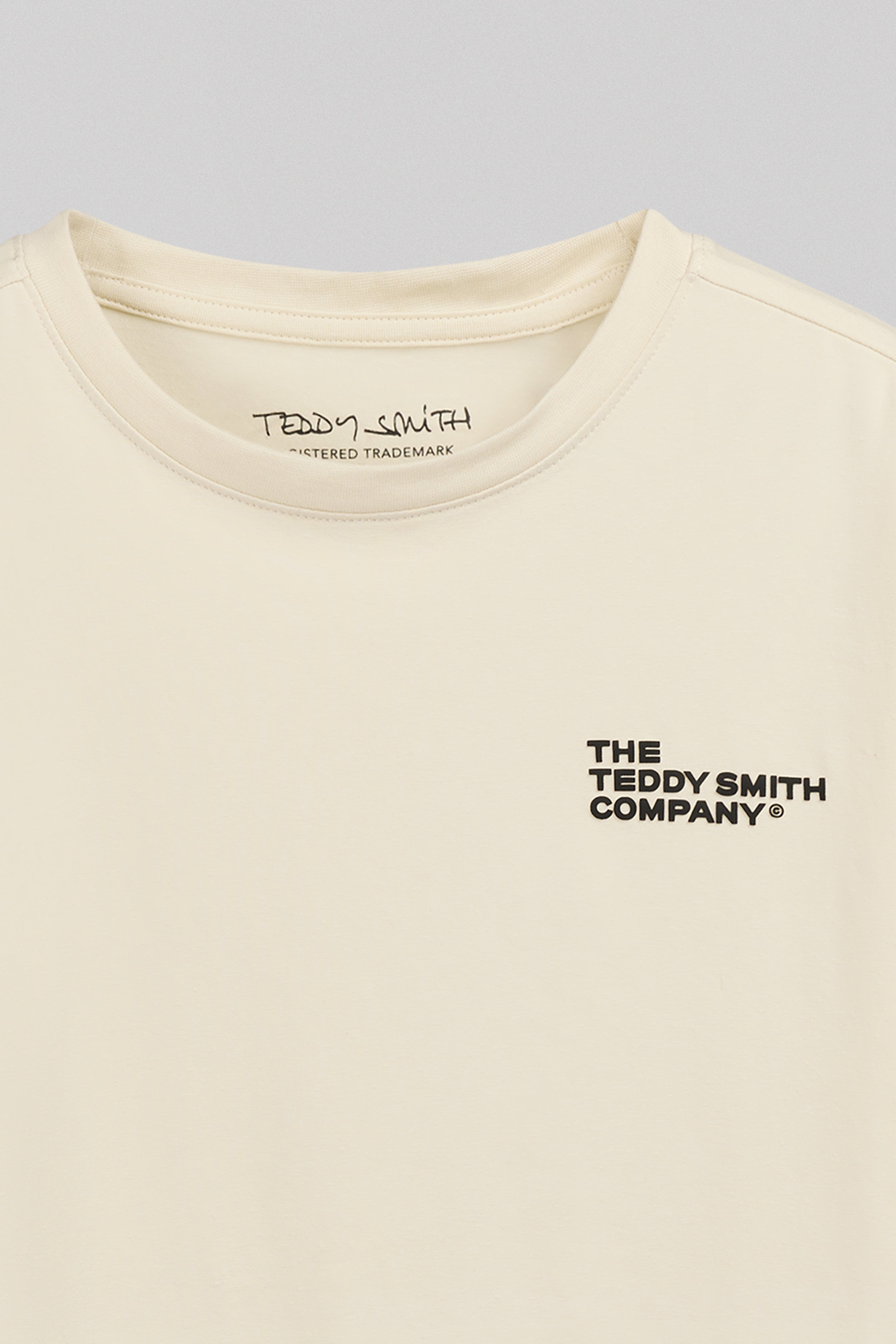 Teddy Smith T-Company t-shirt cream ajusté garçon