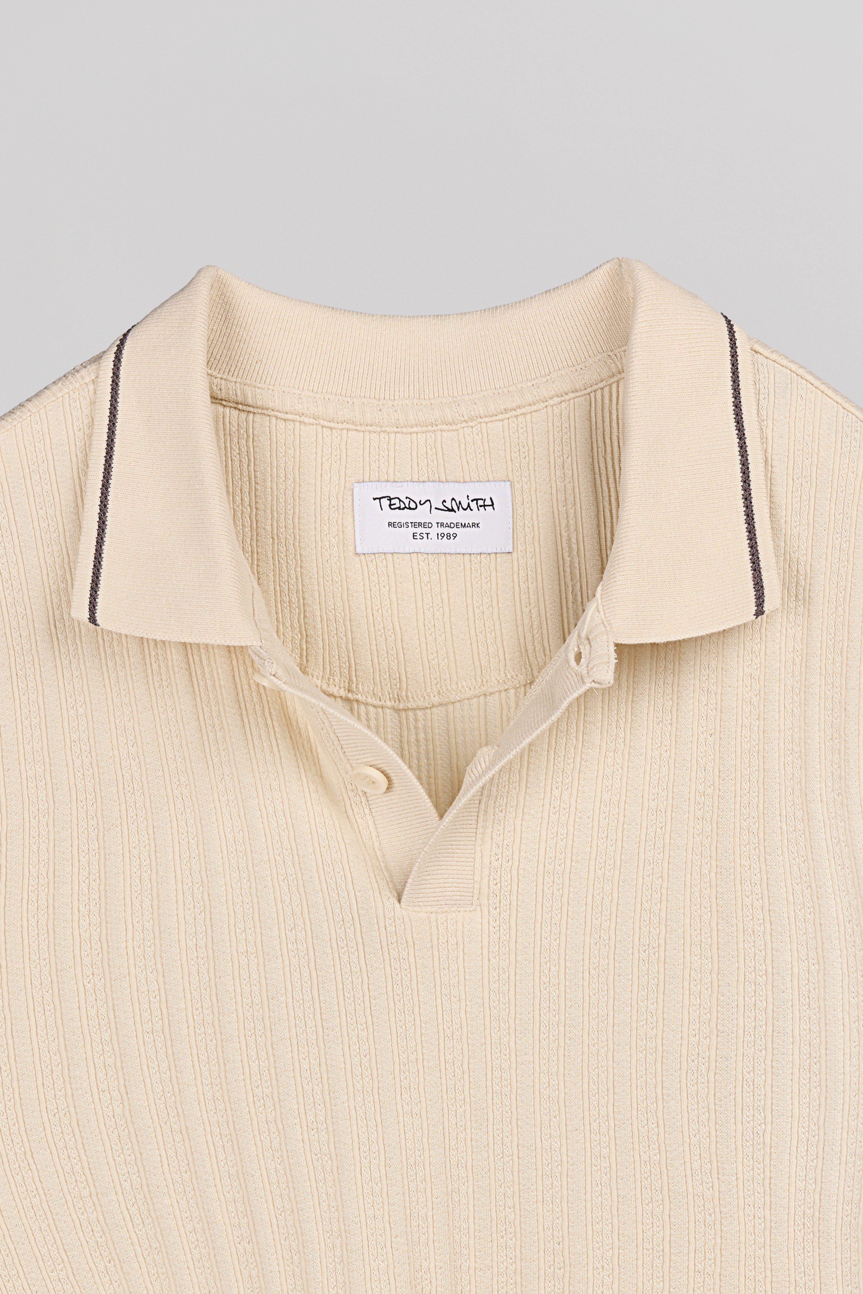 Teddy Smith P-Drice MC polo cream jacquard coton