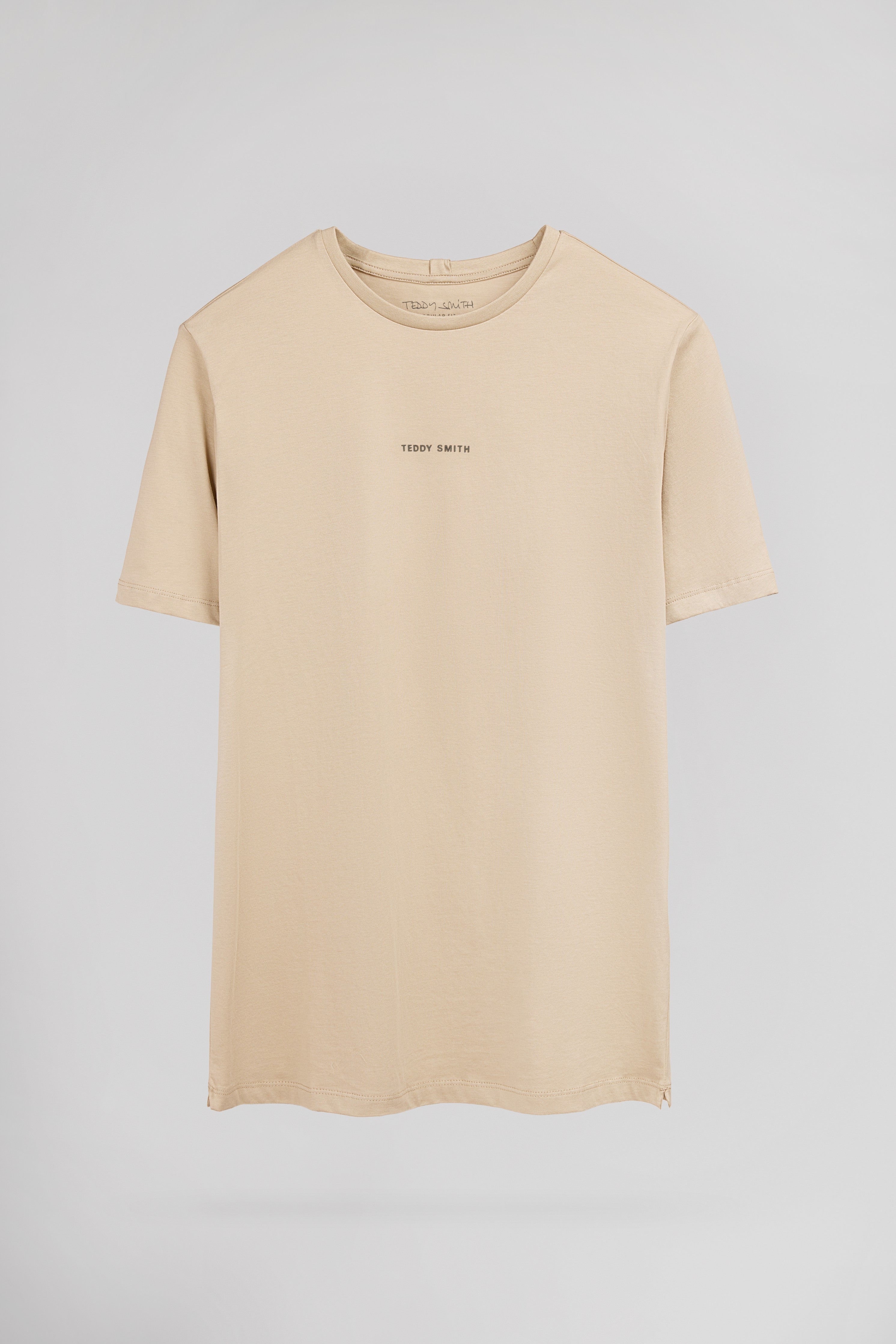 Teddy Smith T-Soy 2 MC t-shirt Soft Grège uni coton