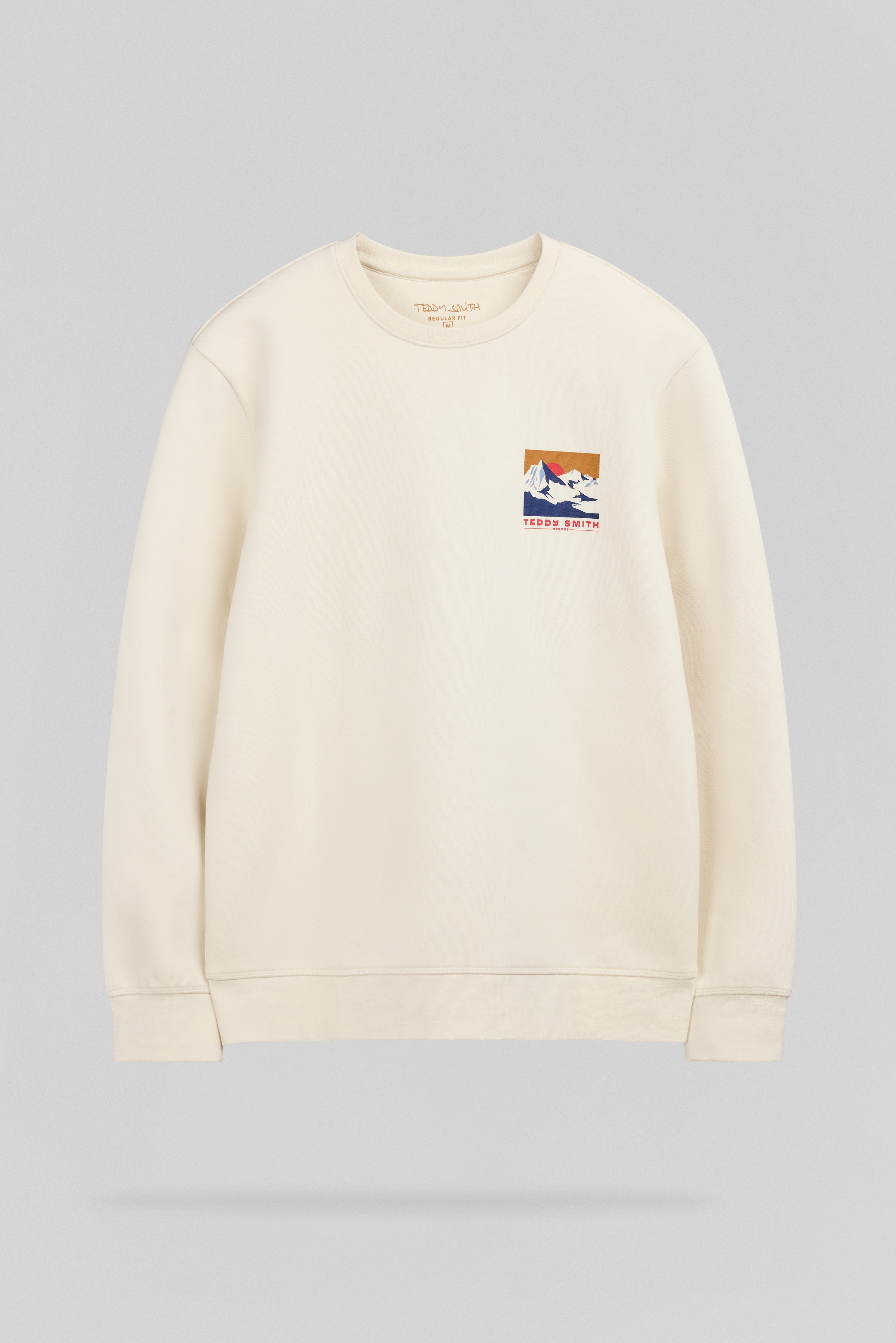 Teddy Smith S-Mountain RC sweat cream molleton homme