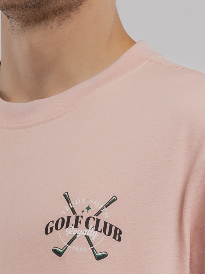 Teddy Smith T-Damien MC t-shirt ample rose pastel homme