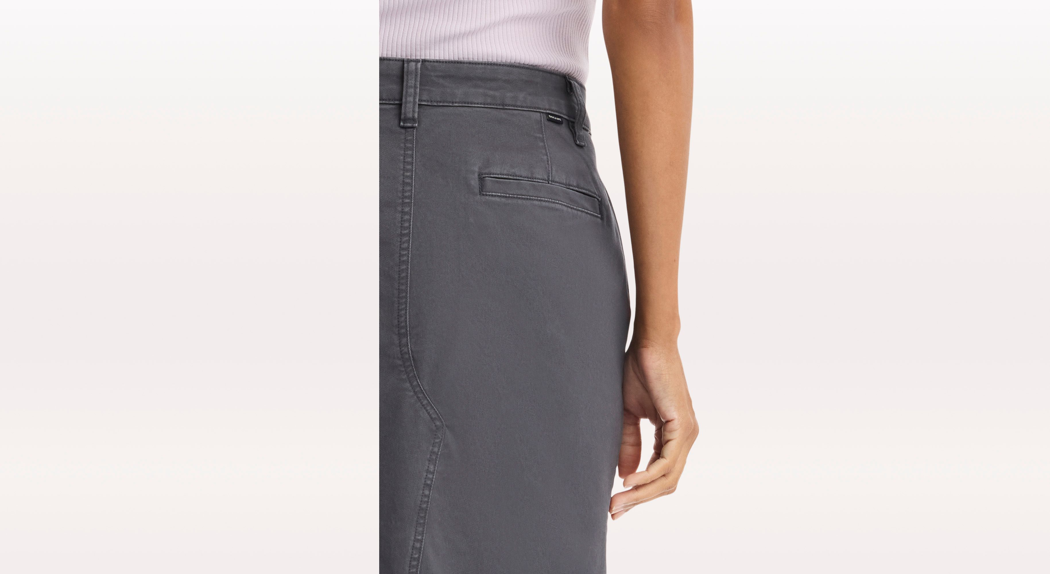 Dockers jupe chino femme classique bleu stretch
