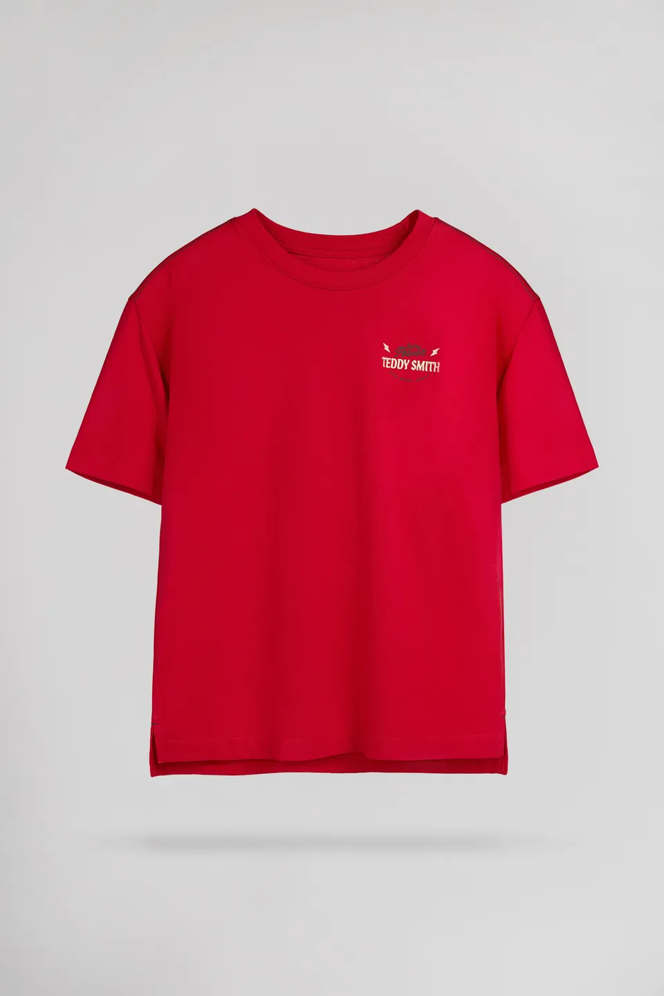 Teddy Smith T-Asha MC JR t-shirt rouge vif coton