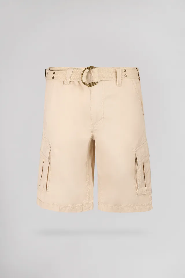 Teddy Smith Sytro 3 Short Bermuda Homme Écru Poches