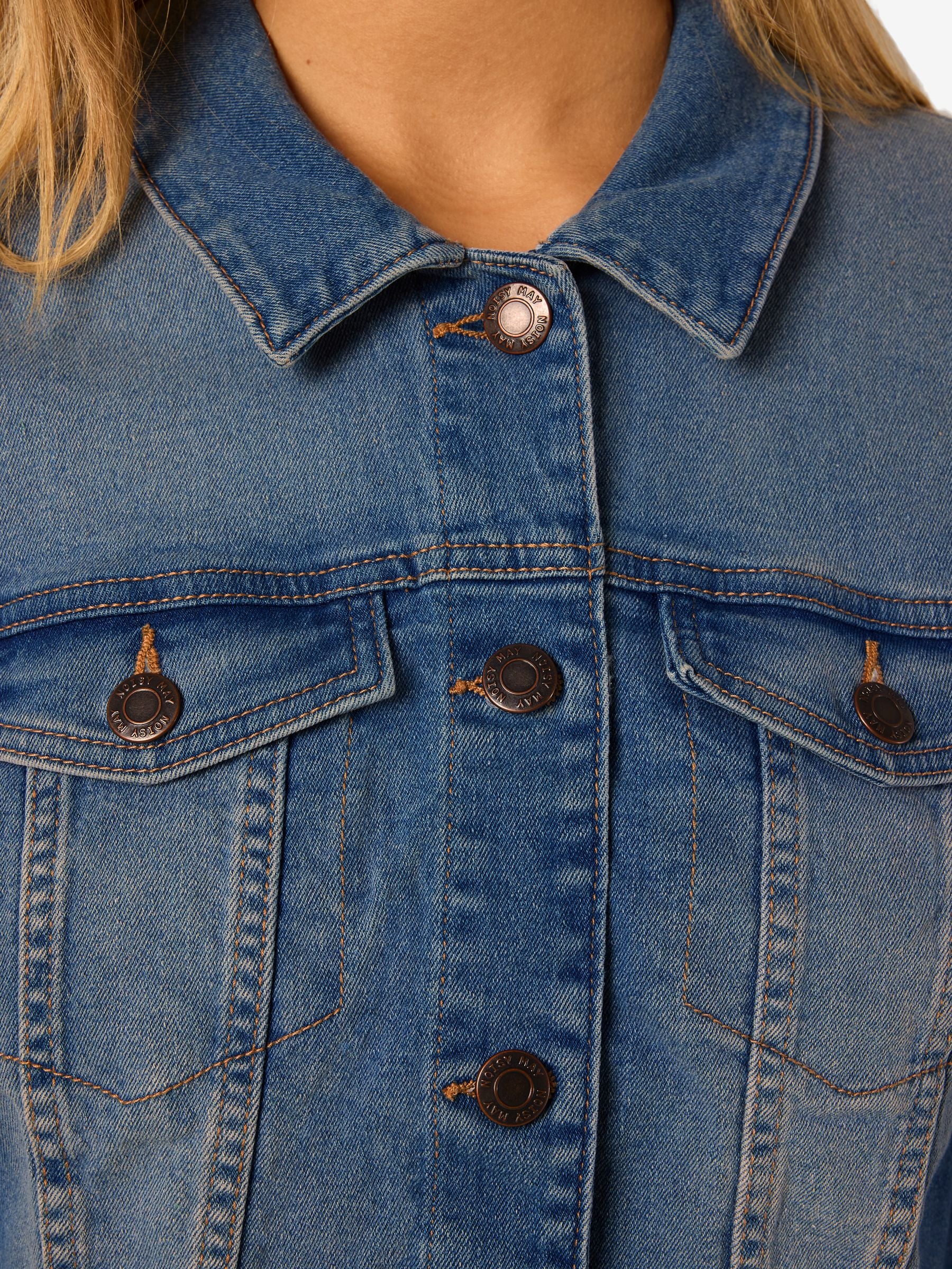 Noisy May veste en jean courte stretch ajustée