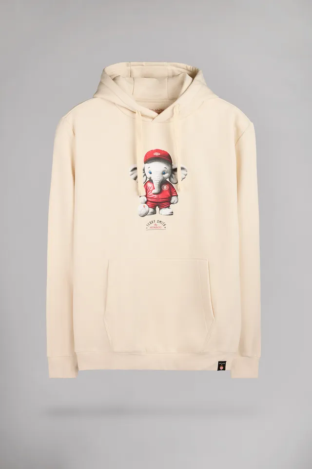 Teddy Smith S-Mascotte Hood sweat capuche cream homme