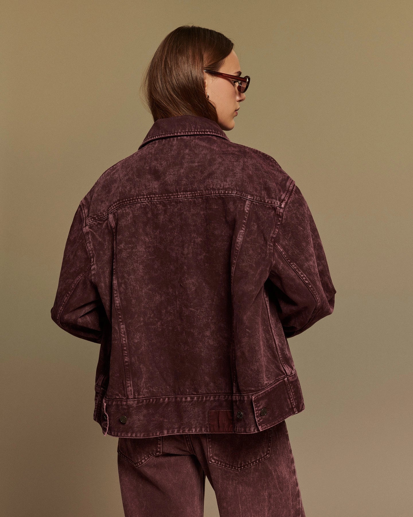 Labdip Baya Dye Vintage Berry veste oversize denim