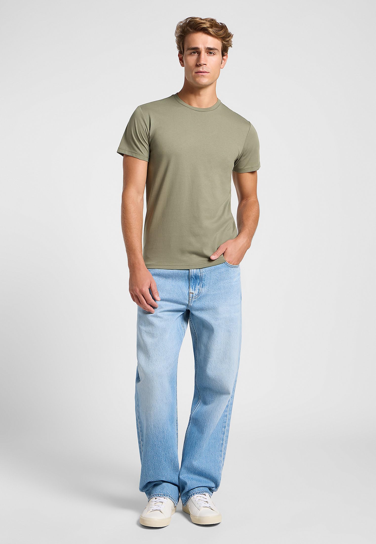 Lee Twin Pack Crew T-shirt homme x2 Jade Forest coupe ajustée