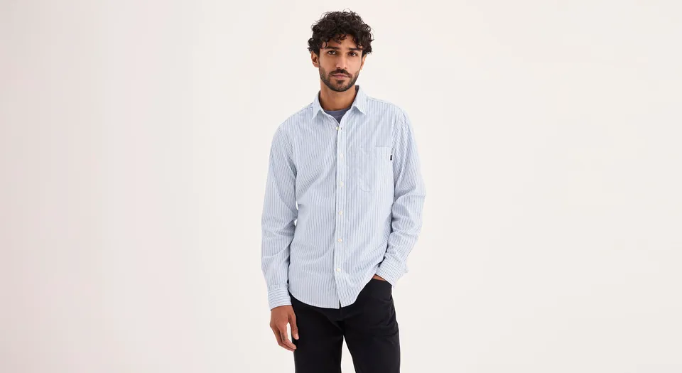 Dockers Ultimate Shirt Slim Fit chemise bleue coupe slim