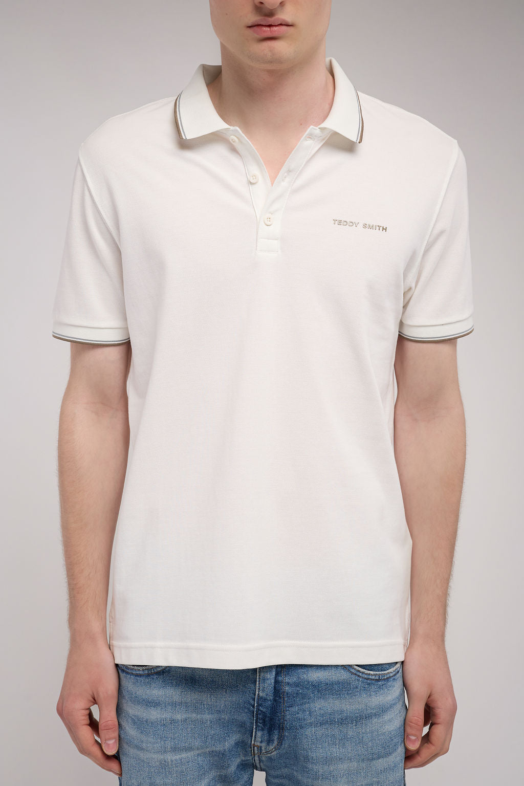 Teddy Smith Pasian 2 polo homme middle white droit
