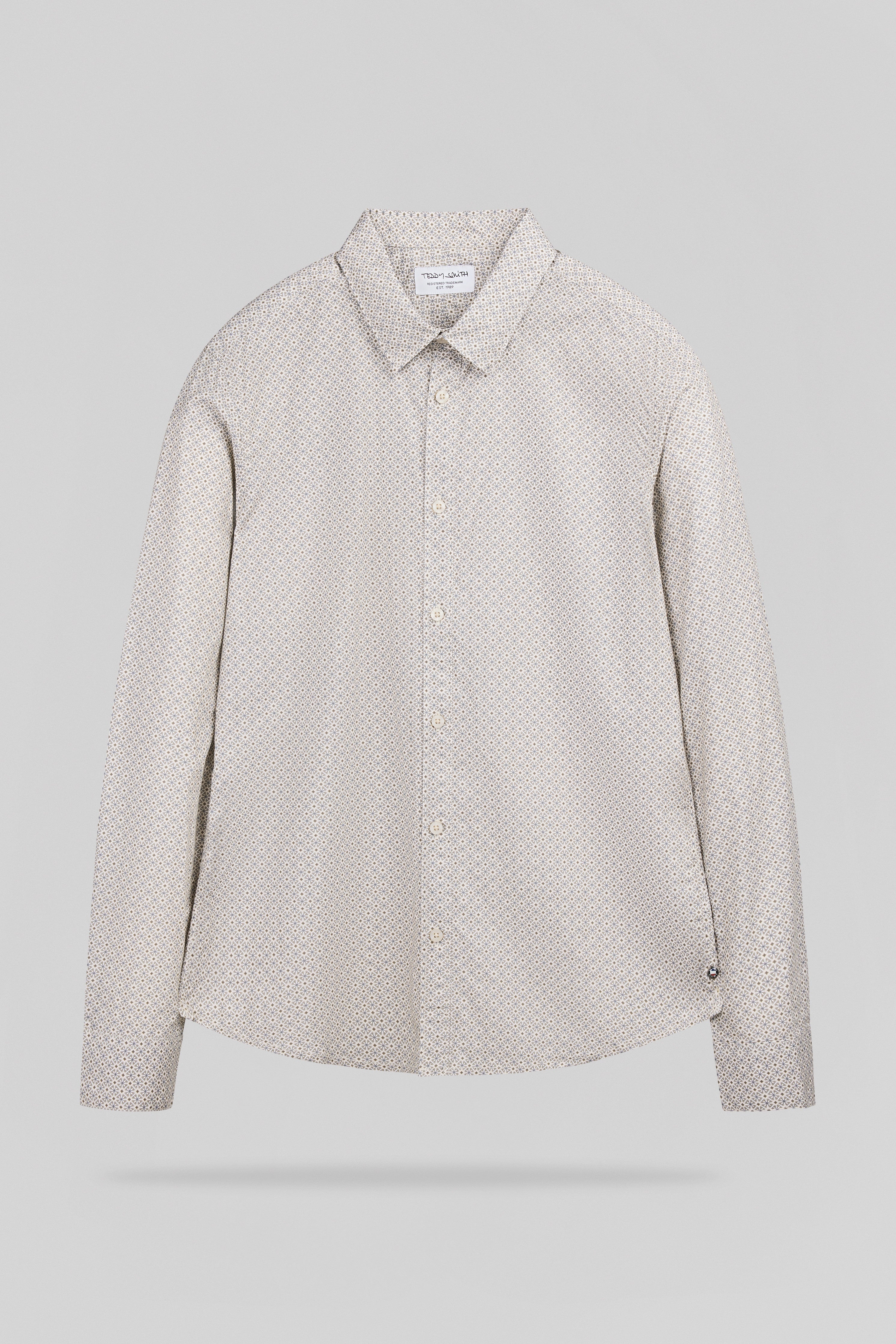 Teddy Smith Carton ML Cream chemise cintrée crème