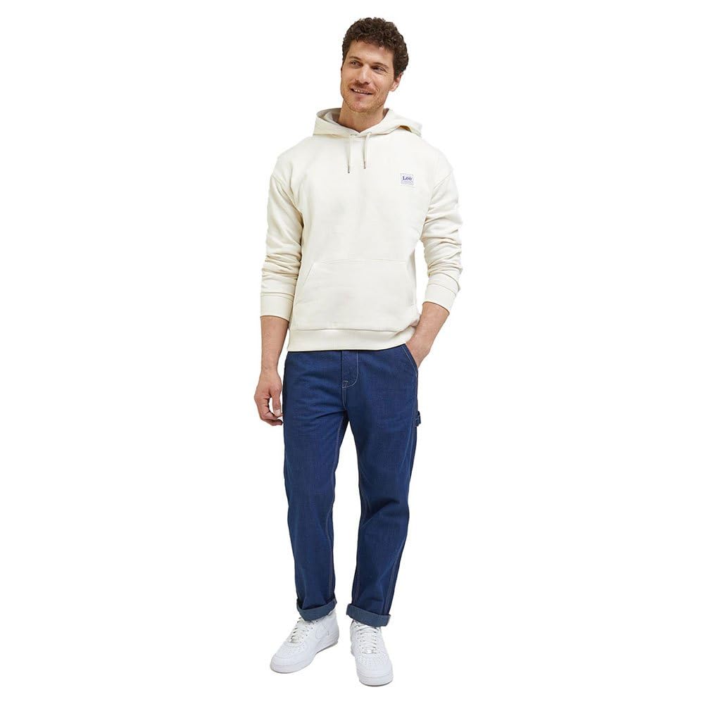 Lee Ww Sweat à Capuche Homme Écru XS Molleton