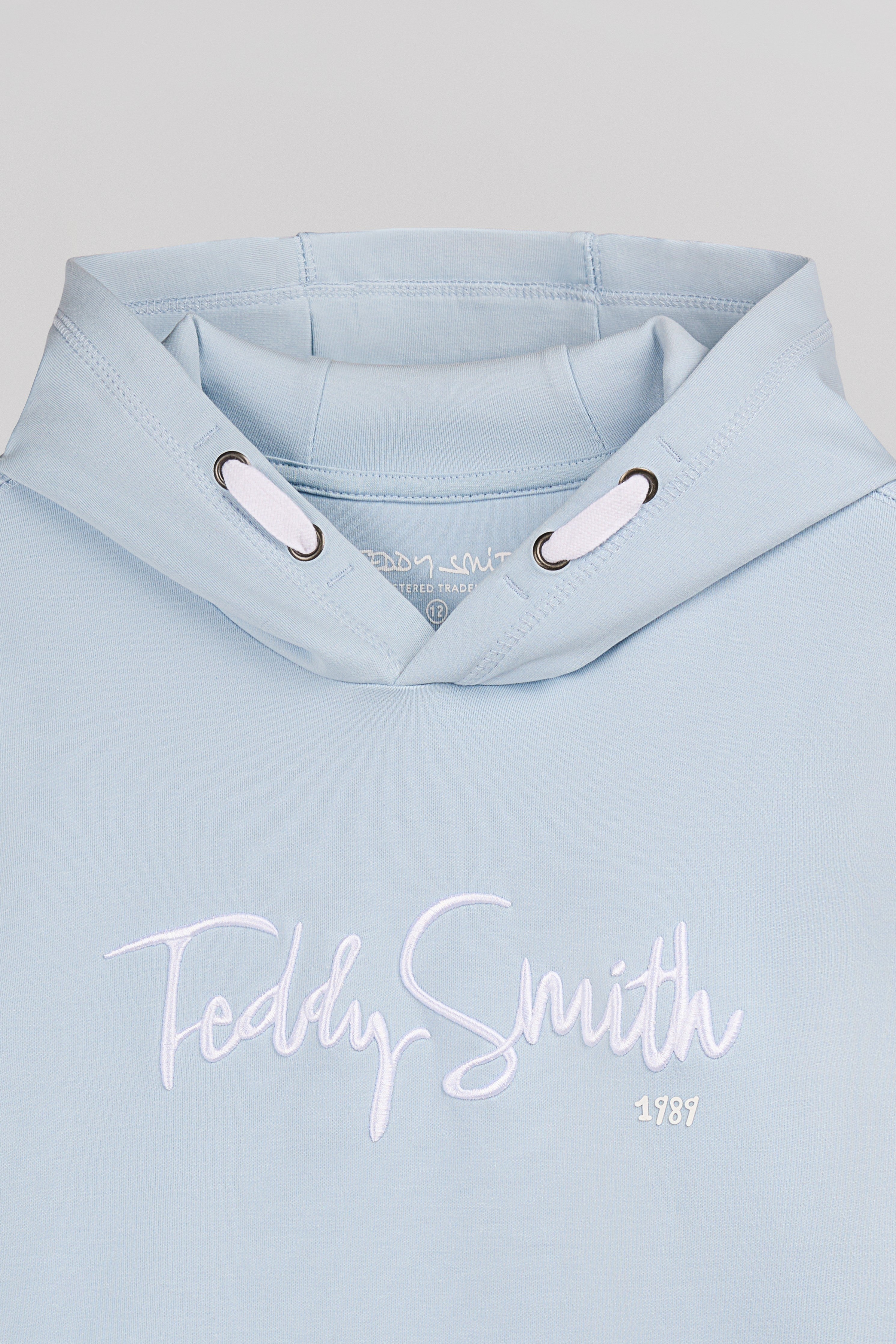 Teddy Smith S-Evry Hoody sweat garçon bleu pastel coton