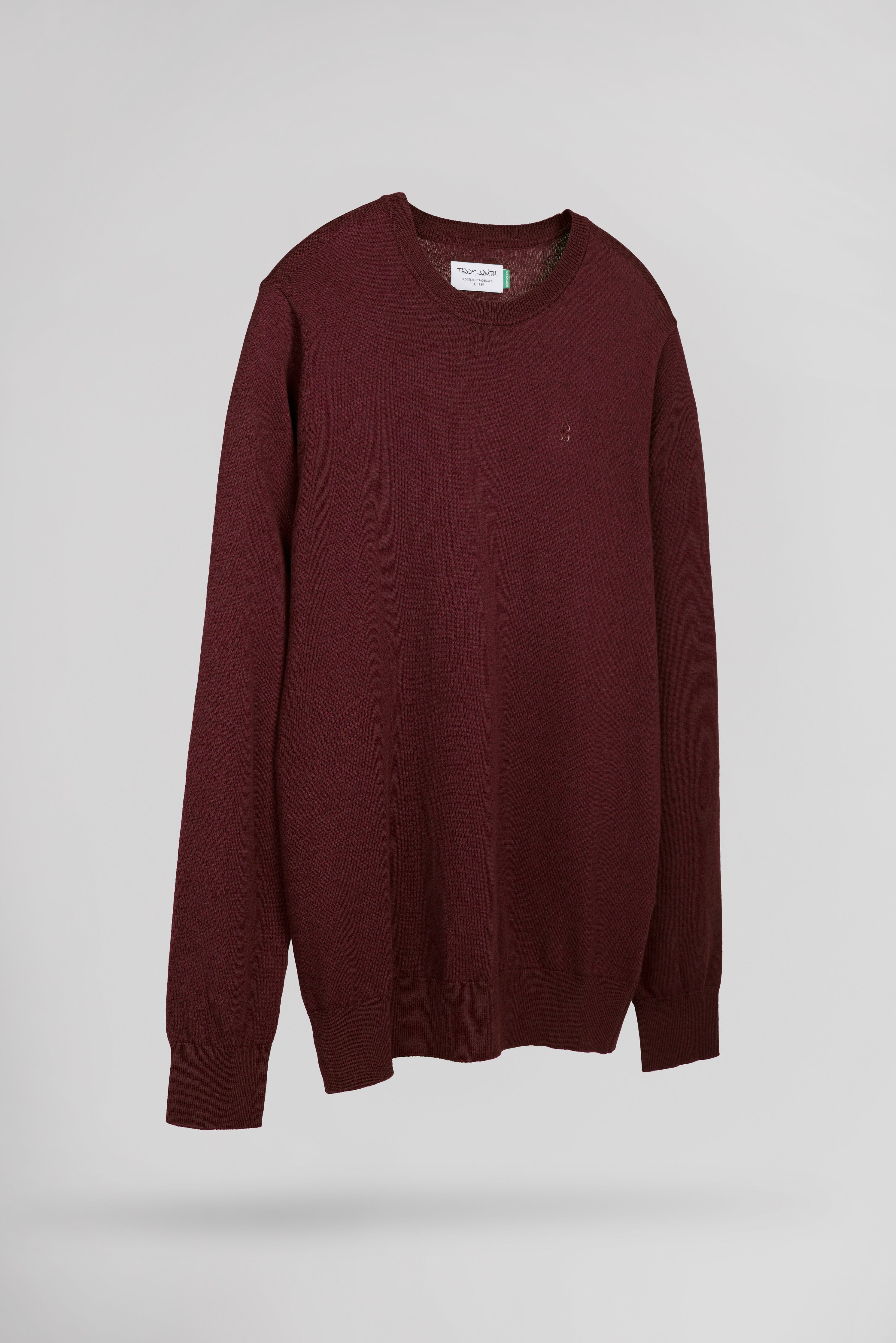 Teddy Smith P-Martino pull homme bordeaux foncé