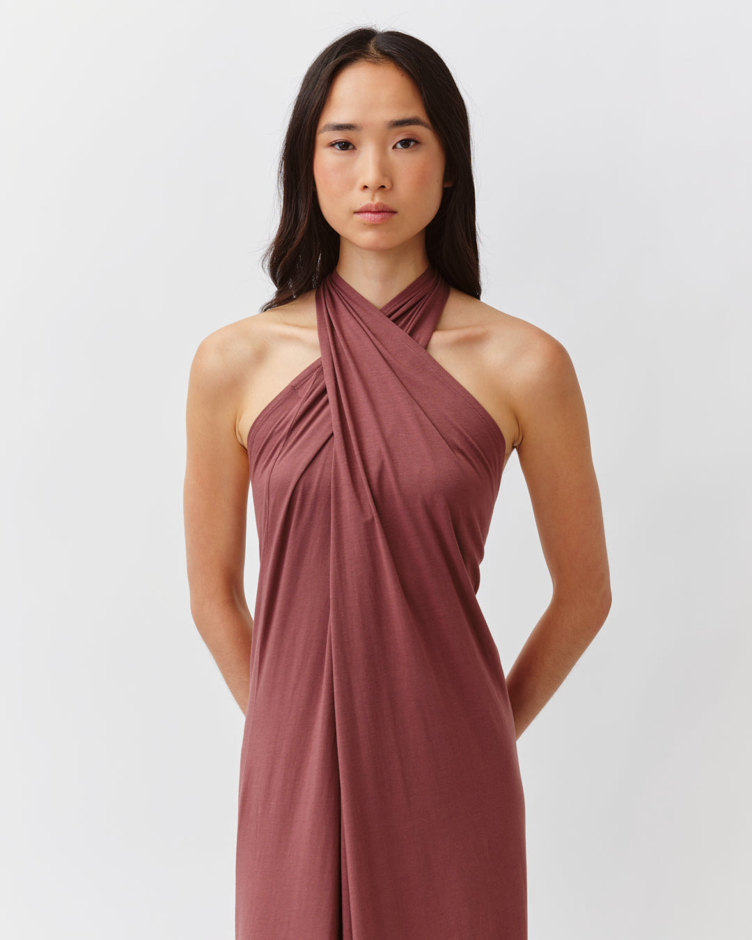 DIEGA Renovo robe longue cannelle col américain