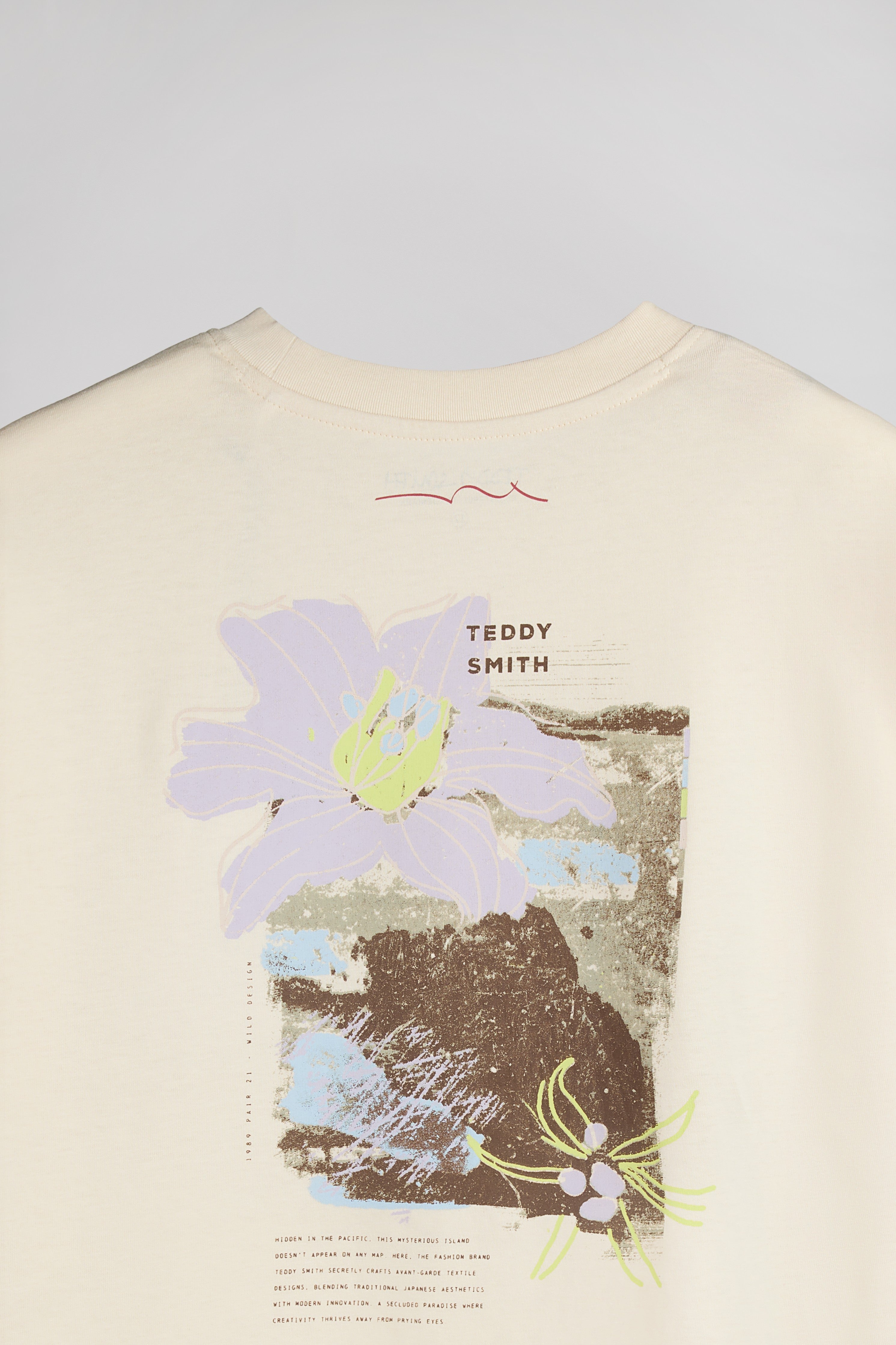 Teddy Smith T-Raymond t-shirt enfant cream coton