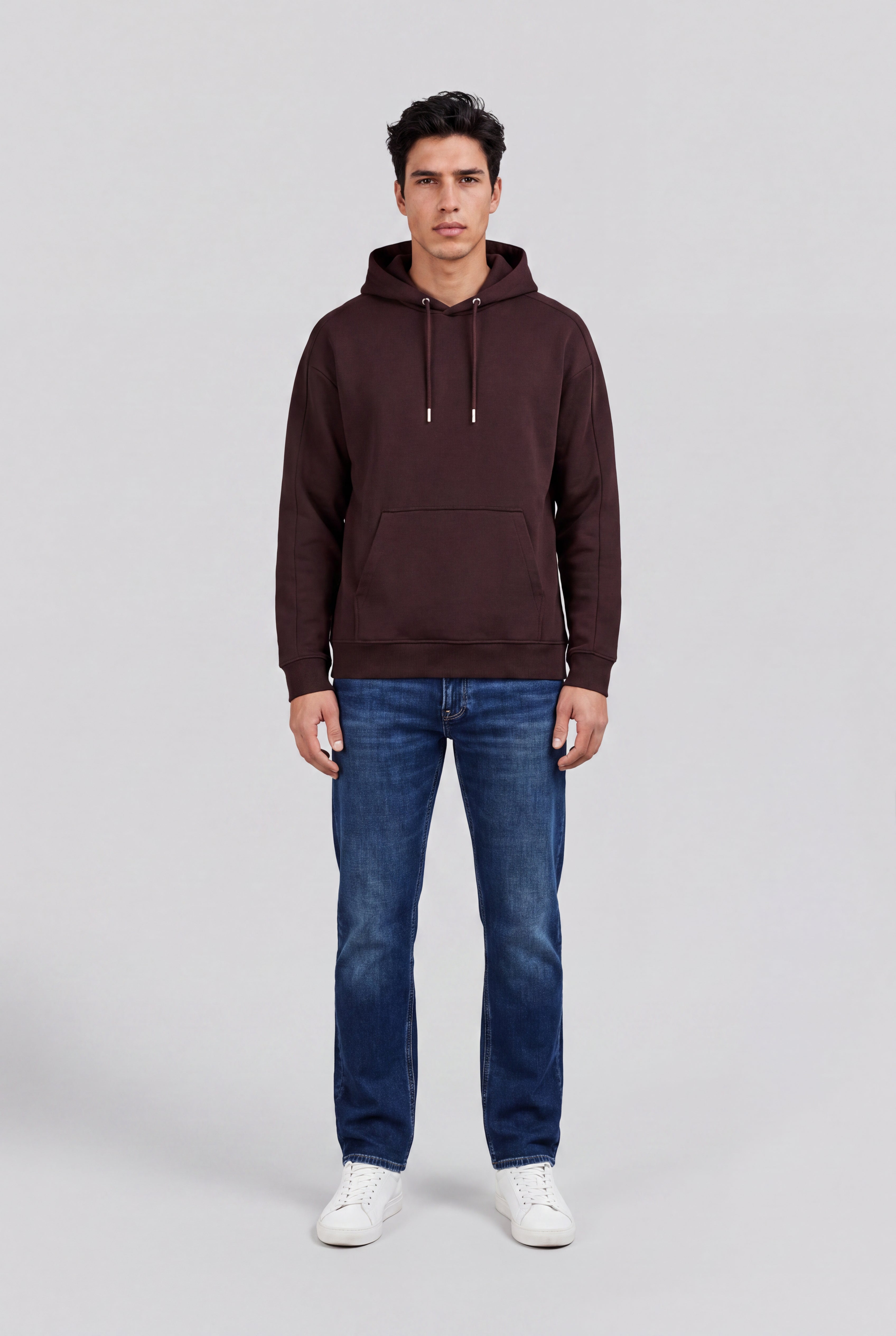 Teddy Smith S-Adrien Hoody sweat marron prune