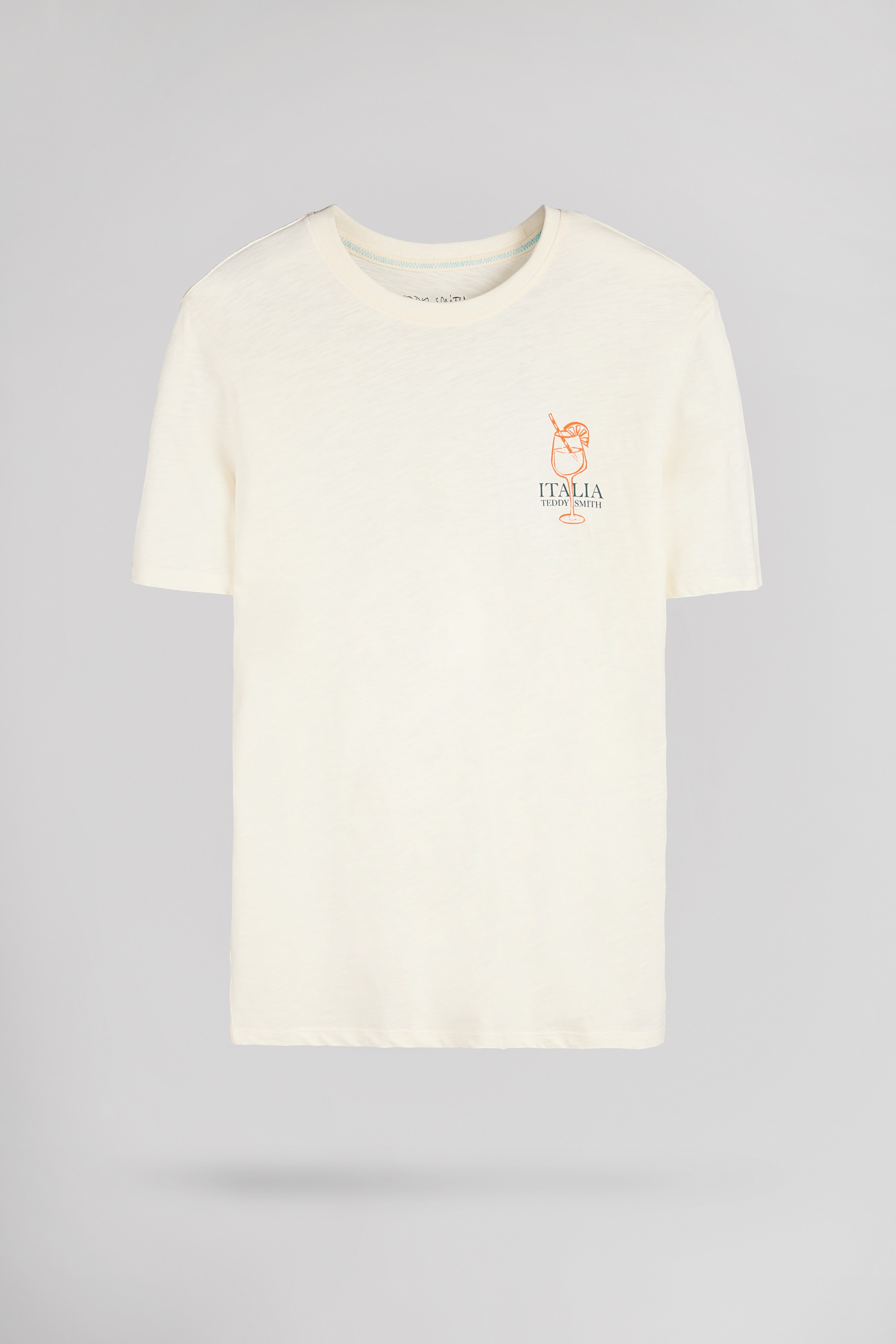 Teddy Smith T-Italio MC Middle t-shirt blanc coton