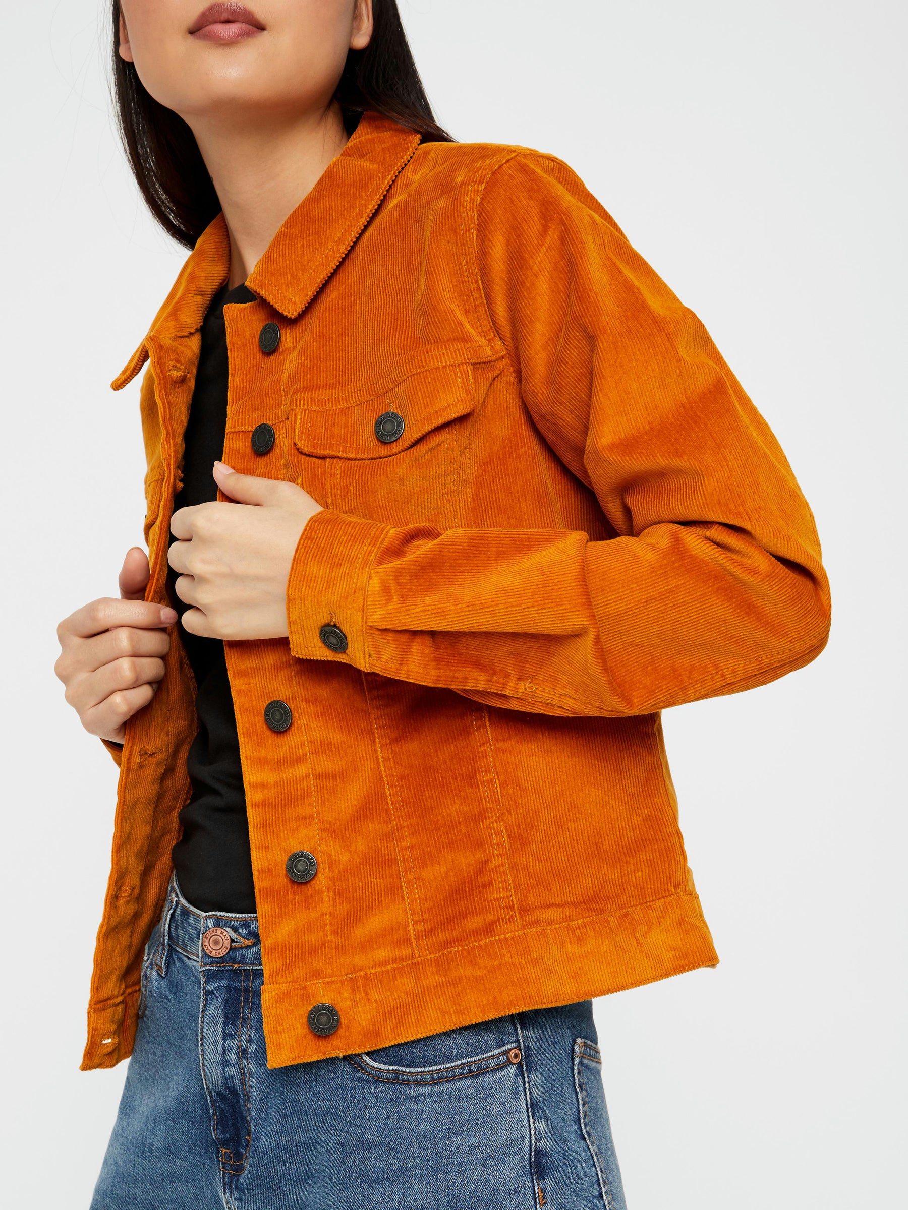 Noisy May veste velours côtelé slim poches poitrine