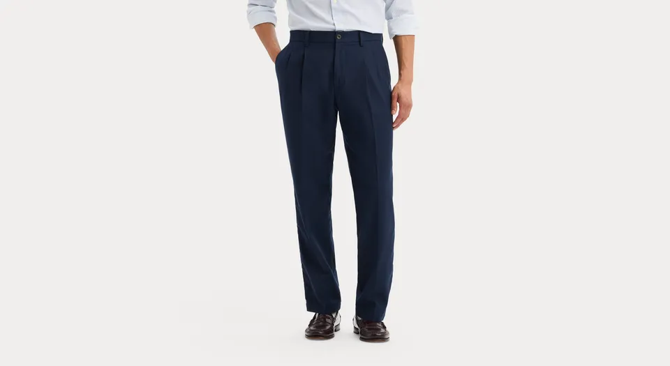 Dockers Signature Khaki Classic chino bleu marine lin