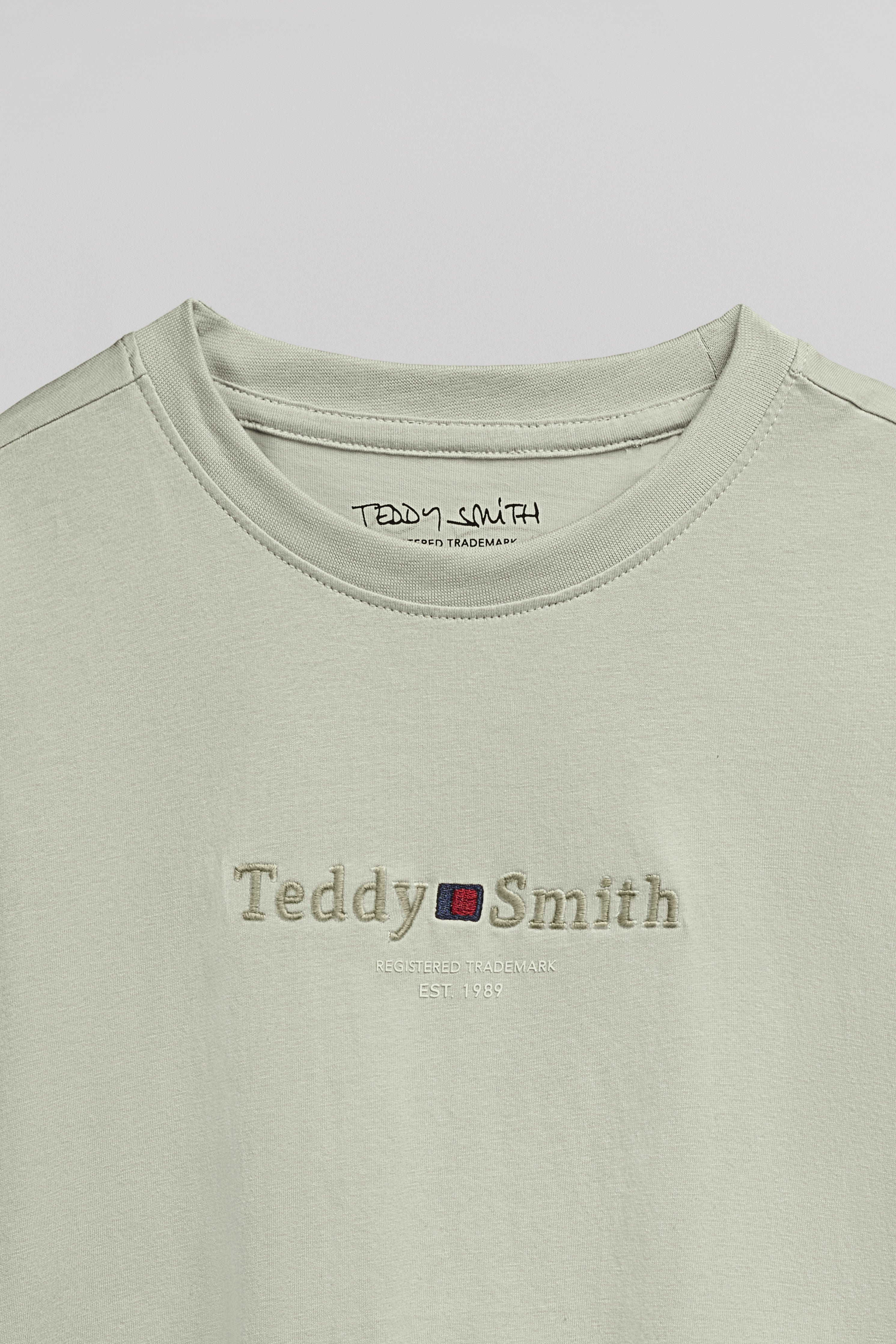 Teddy Smith T-Jim MC JR t-shirt vert sauge coton