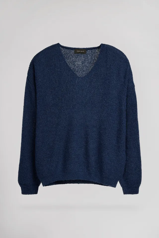 Teddy Smith P-MAG JR pull fille bleu col V