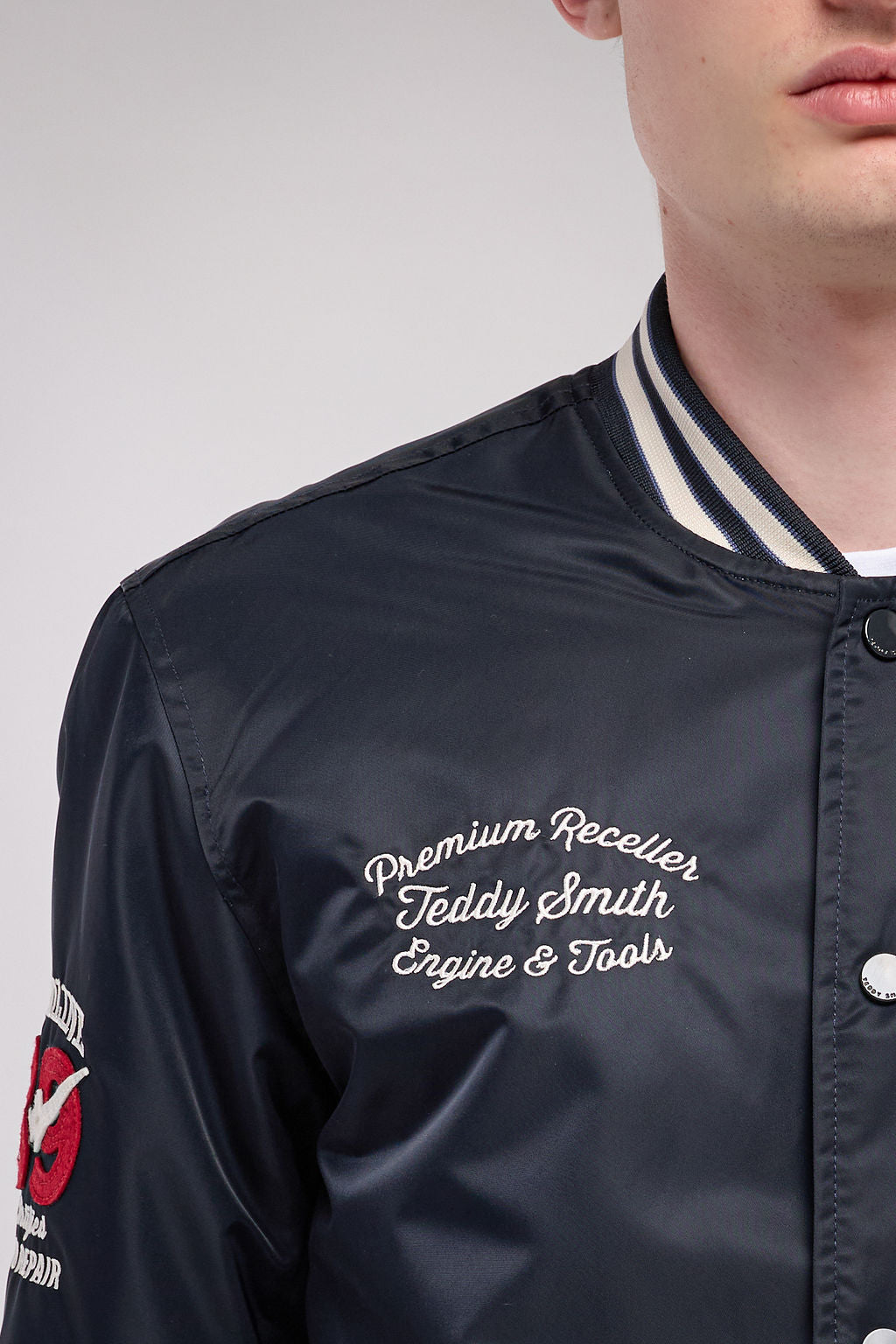 Teddy Smith B-Tibald blouson homme bleu marine nylon